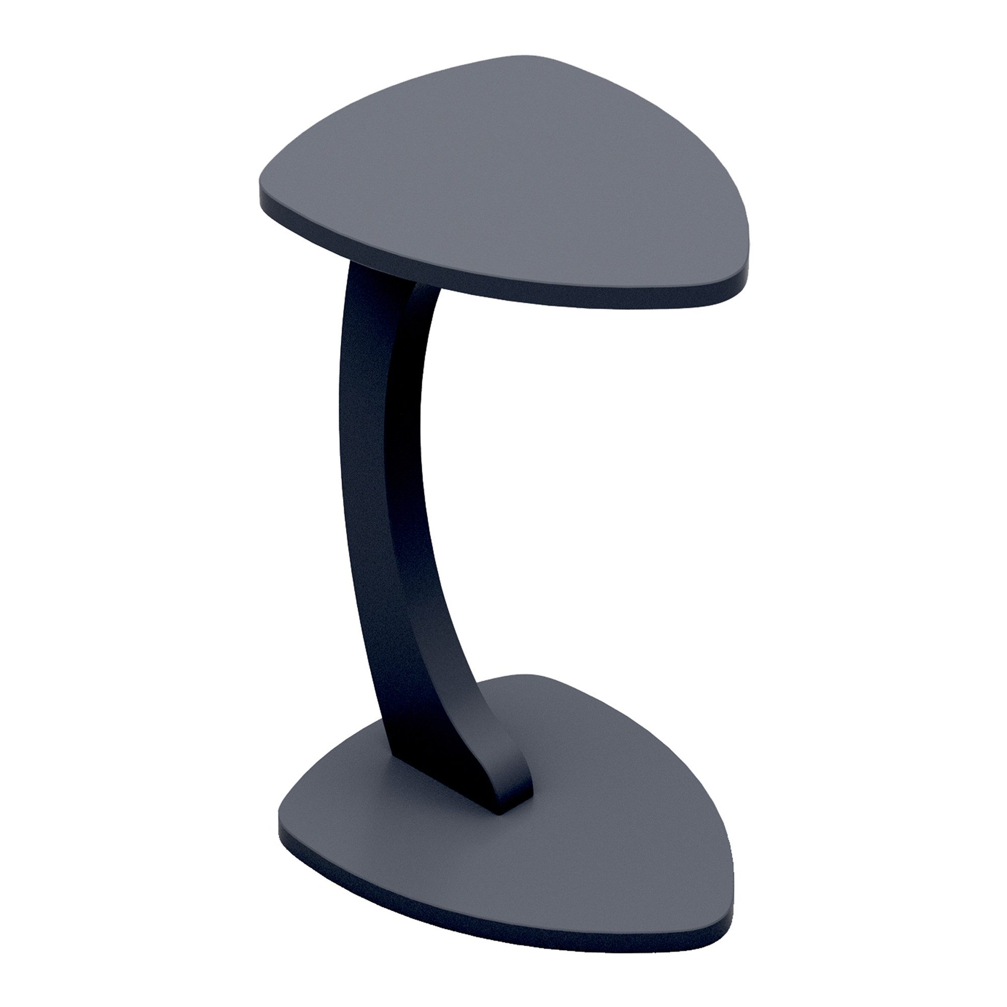 en.casa Beistelltisch, rollbar »Klinerg« C-Form 40 x 37 x 56 cm Grau günstig online kaufen