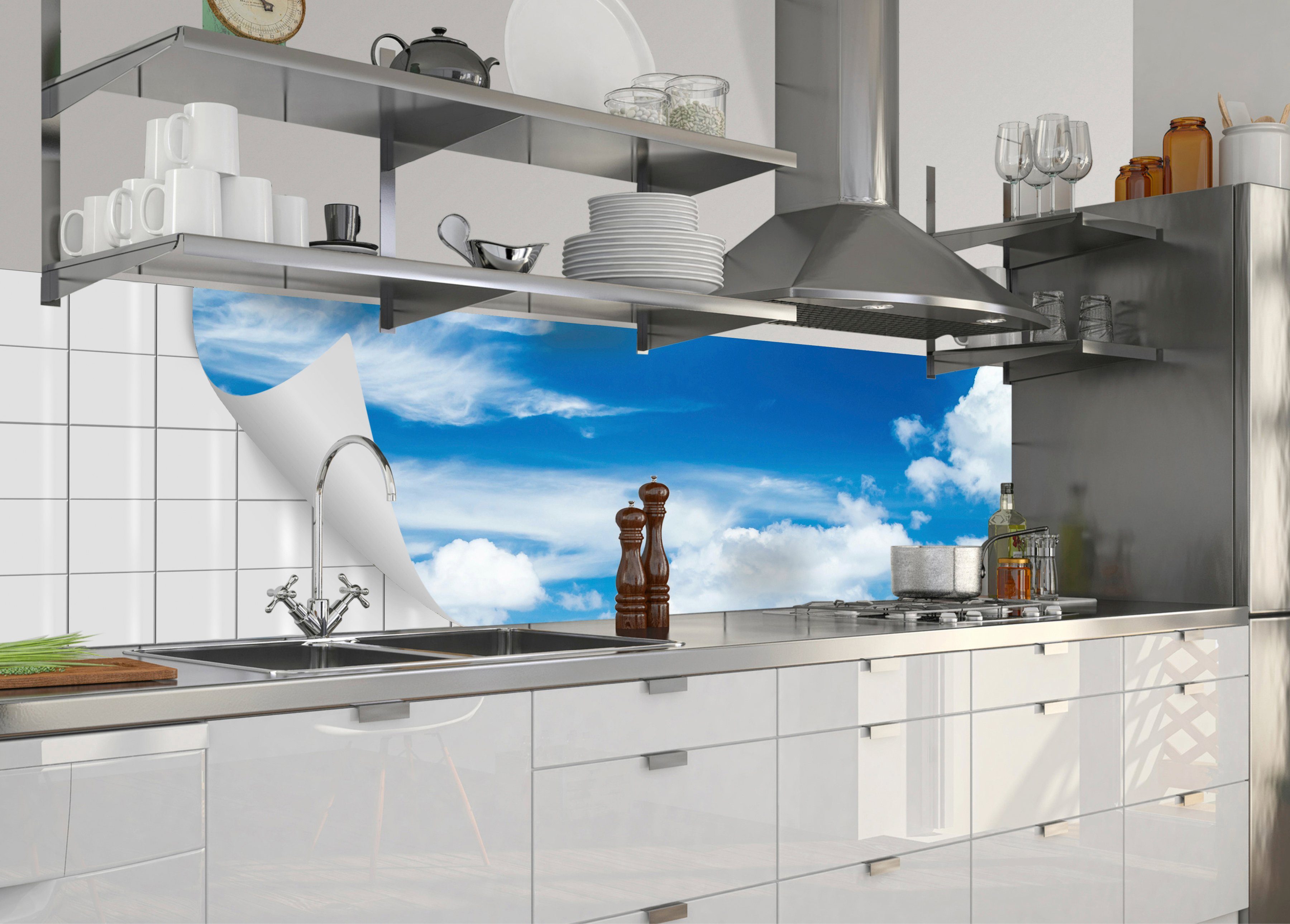 MySpotti Küchenrückwand Küchenrückwand-Folie selbstklebende und Heaven, flexible fixy