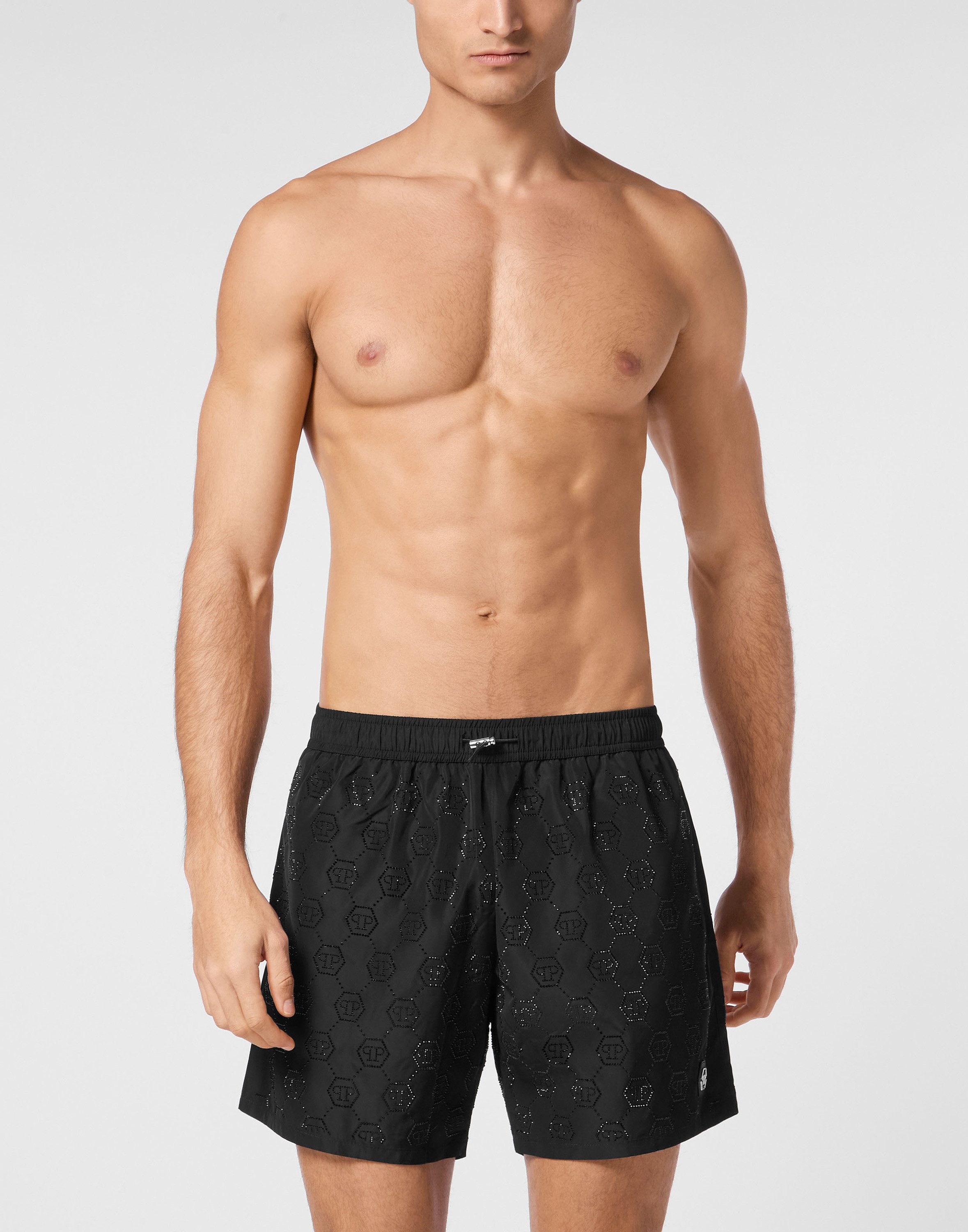 PHILIPP PLEIN Badeshorts Mit Schmucksteinen