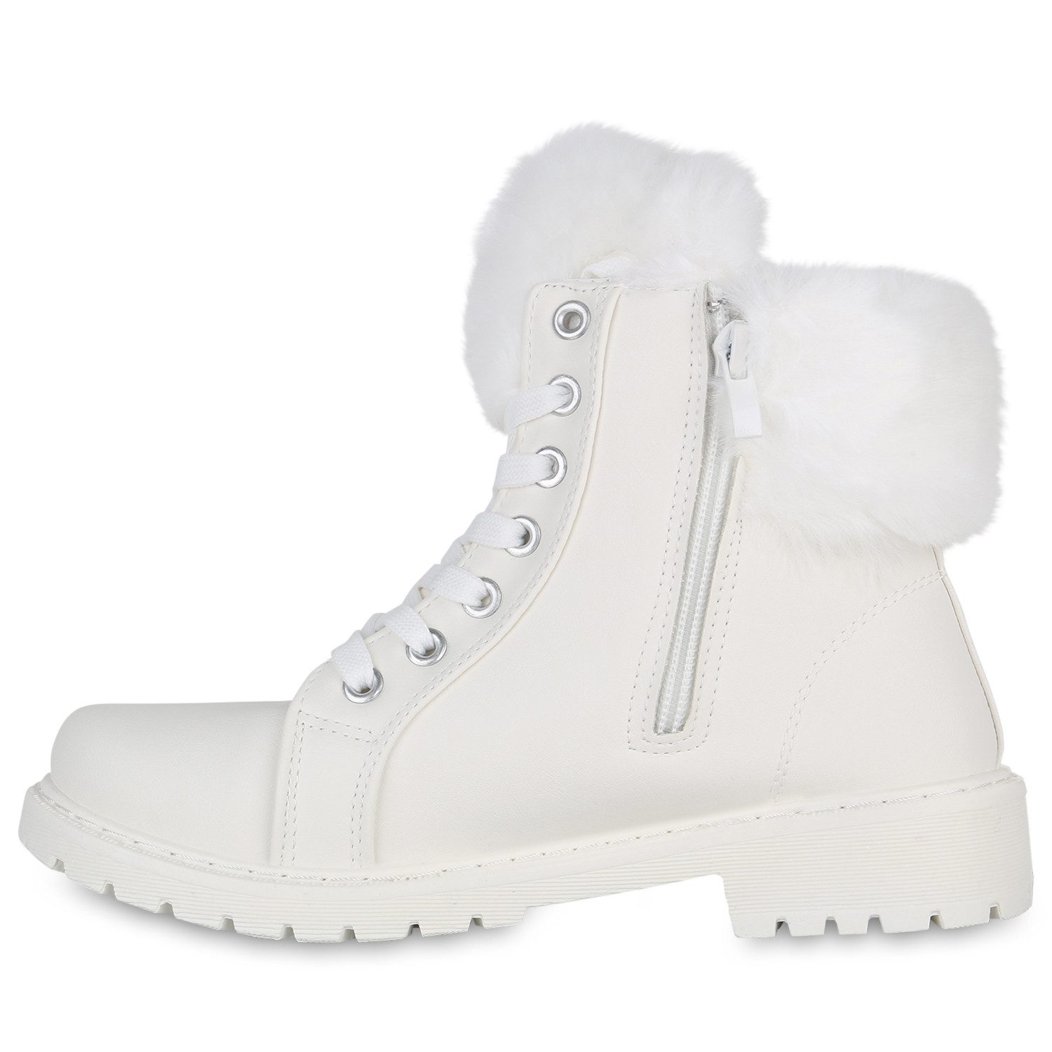 VAN HILL 840850 Stiefelette Damen Warm Gefütterte Worker Boots Stiefeletten günstig online kaufen