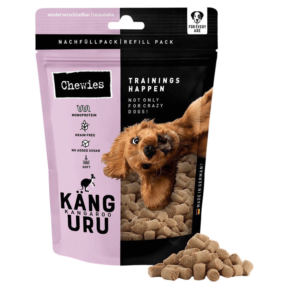 Chewies Trainings-Happen Känguru 175 g, Snack für: Hund