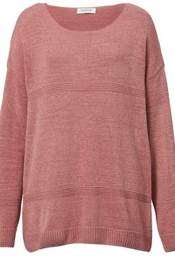 Janet & Joyce Strickpullover Pullover oversized Rundhals Langarm