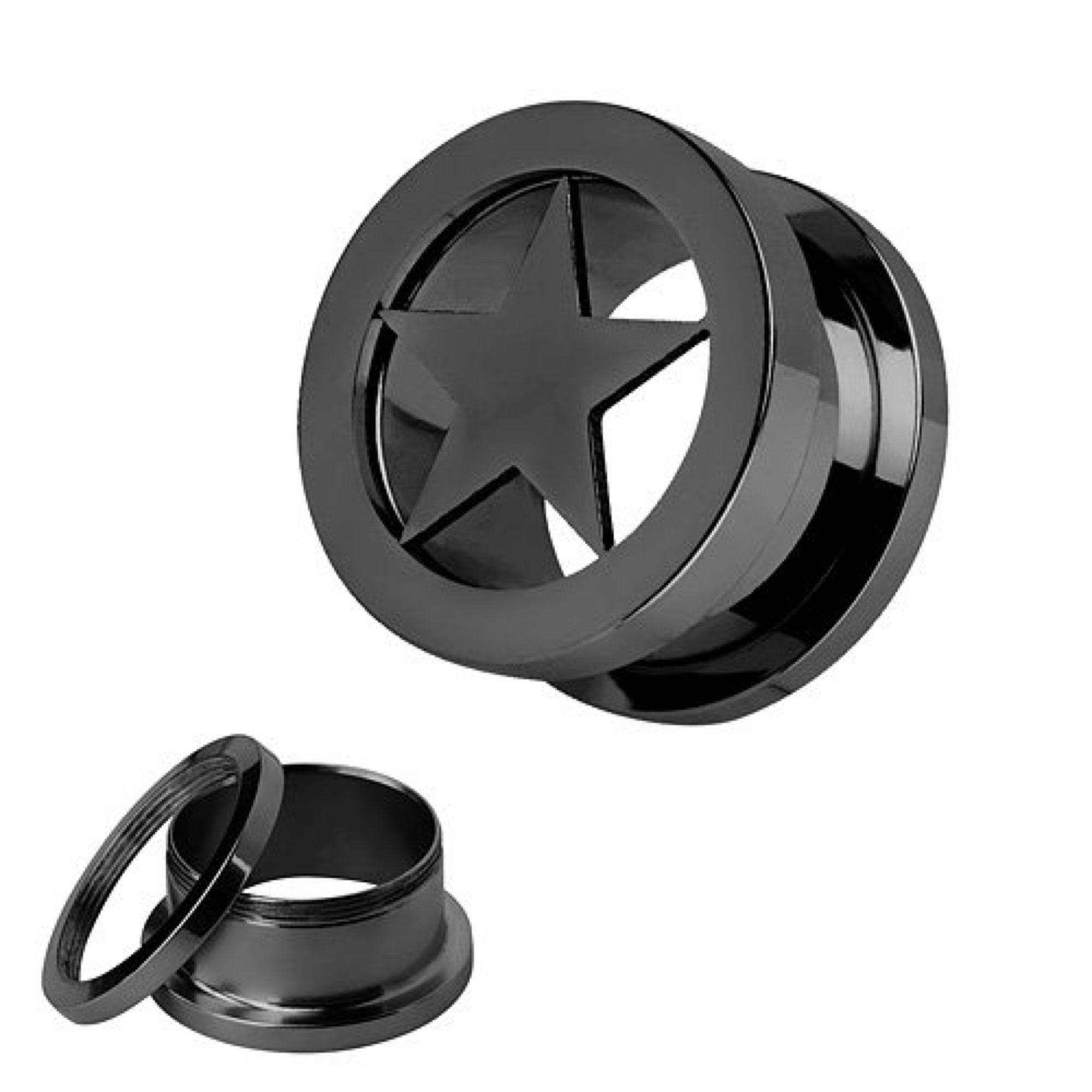 Taffstyle Plug Piercing Schraubverschluss mit Stern günstig online kaufen