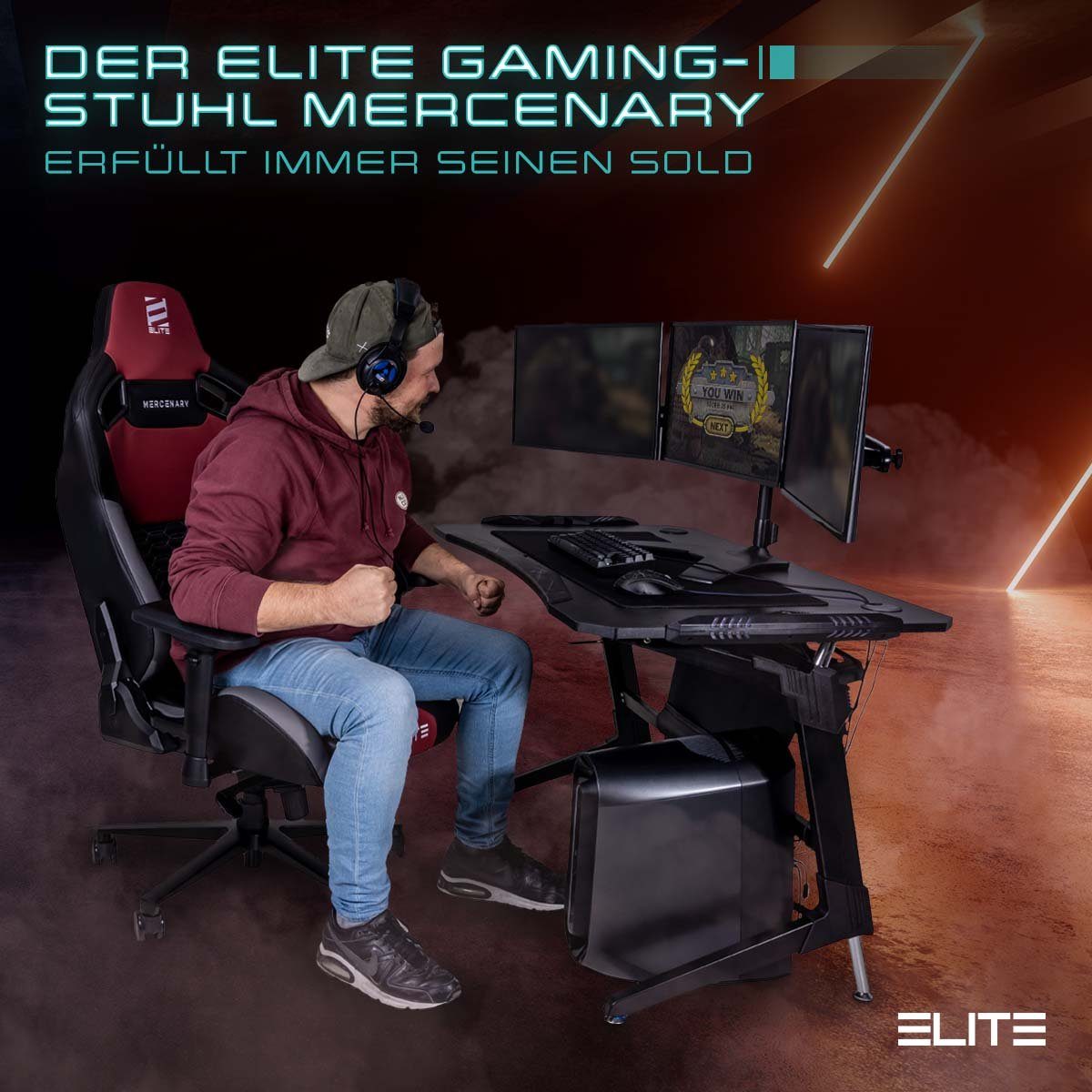ELITE Gaming Gaming-Stuhl verstellbarer Profi Gamingstuhl günstig online kaufen
