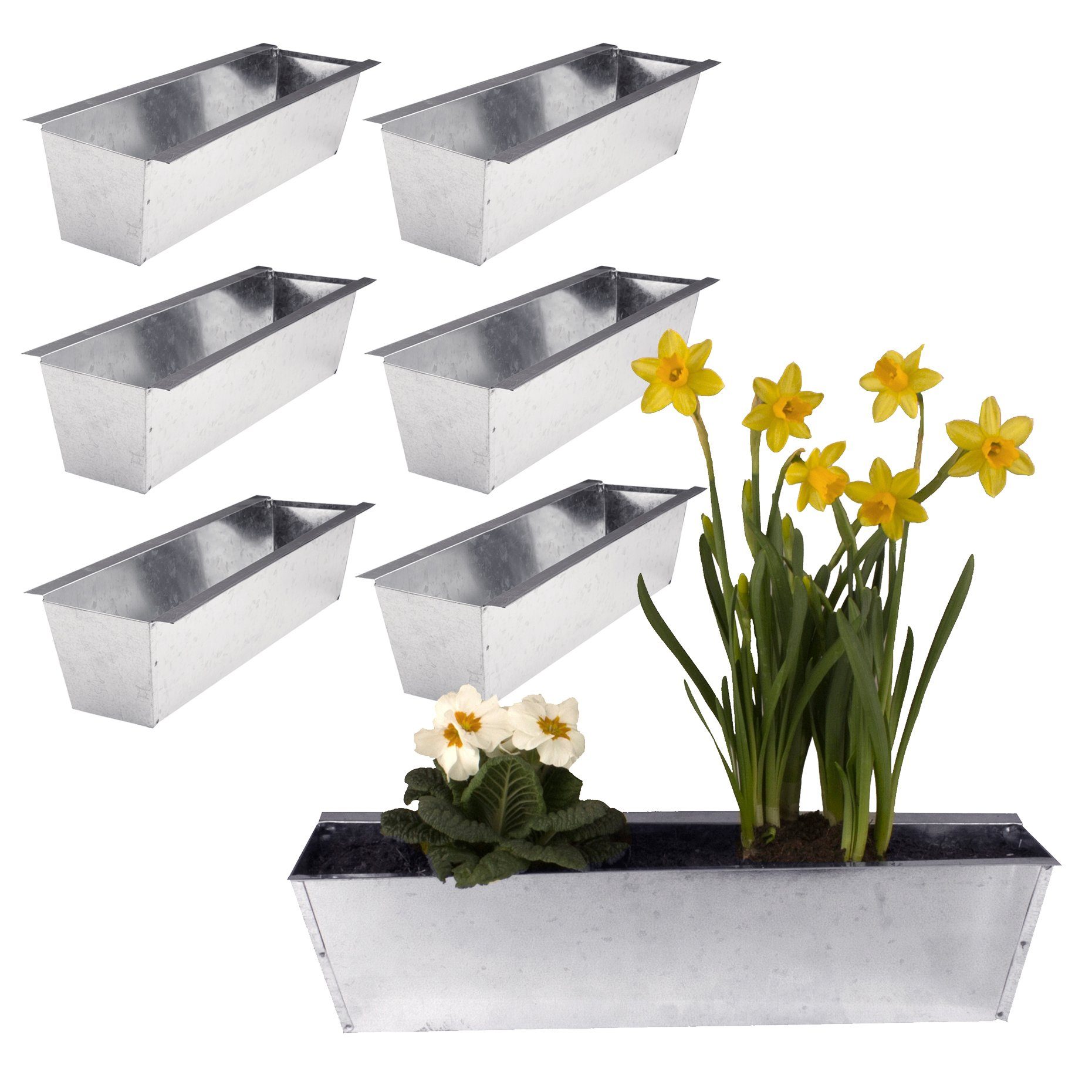 BigDean Blumenkasten »6er Set Pflanzkasten für Europalette aus Metall