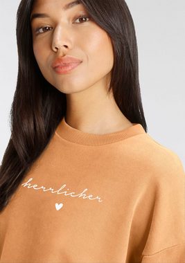 Herrlicher Sweatshirt OTINA mit Herrlicher Logo-Statement-Print