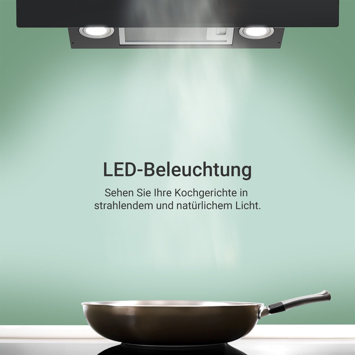 KKT KOLBE Wandhaube Dunstabzugshaube 90cm ECCO9005SM RGBW Ambientebeleuchtung Dunstabzugshaube 90cm ECCO9005SM RGBW Ambientebeleuchtung, Kopffrei / 90cm / Smarte WiFi-App / Schwarz / Glas / Schräghaube