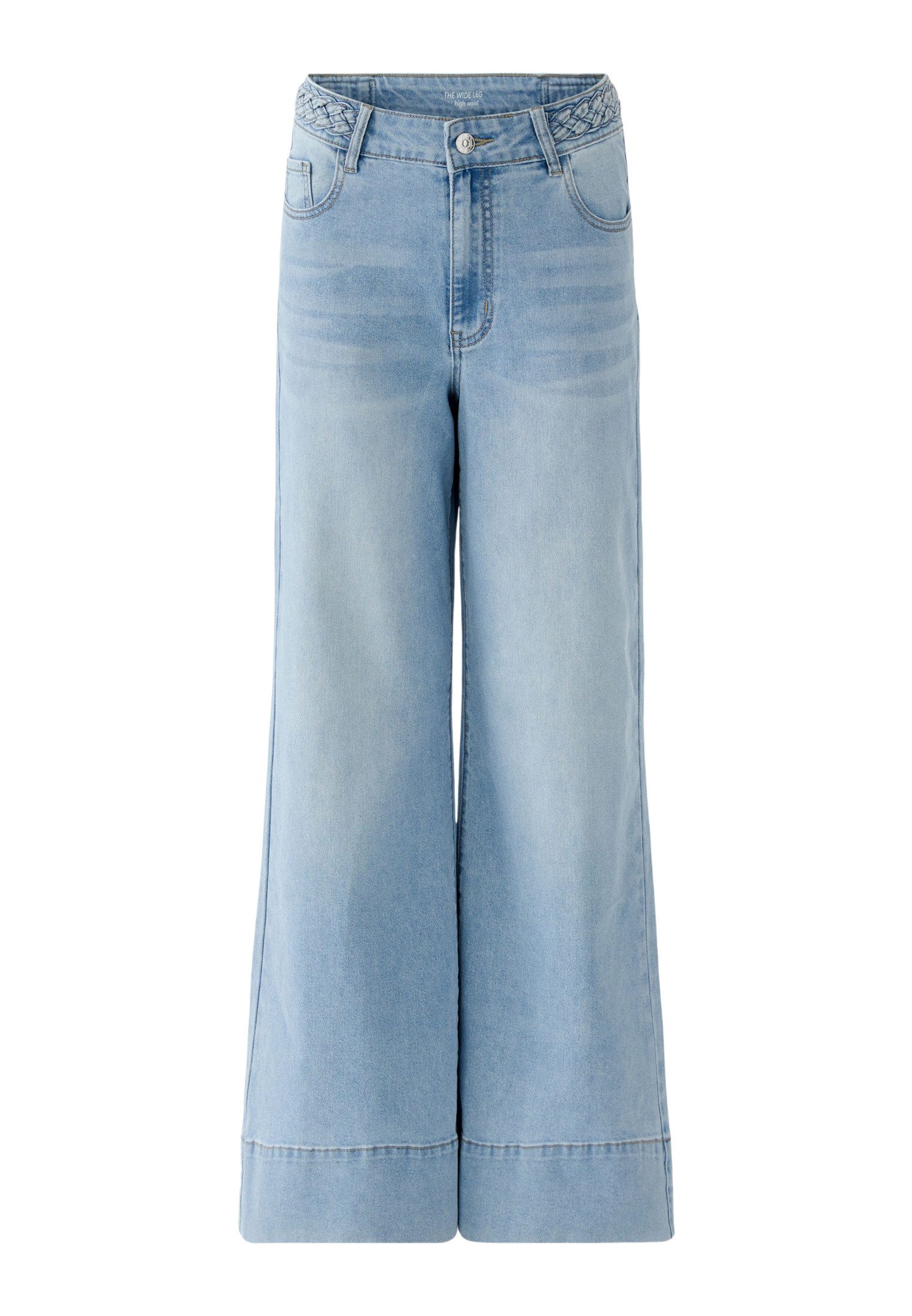Oui Schlagjeans Jeans Wide Leg Kontraststitching