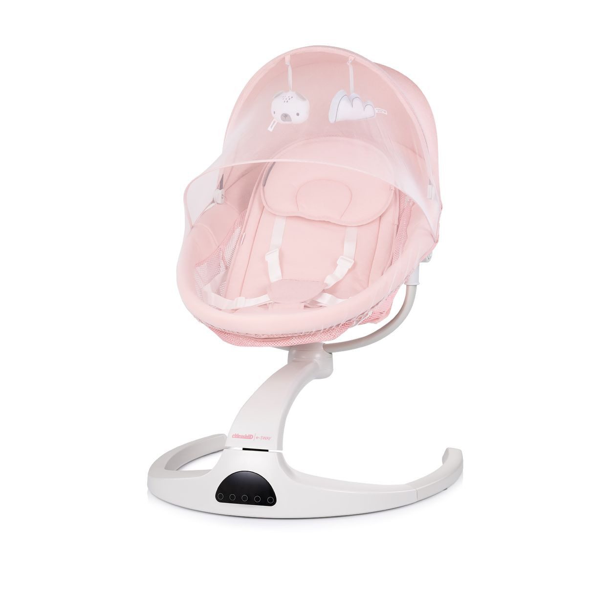 Chipolino Babywippe Babywippe E-Sway Fernbedienung, Musik Bluetooth Plüschtiere Timer Gurt