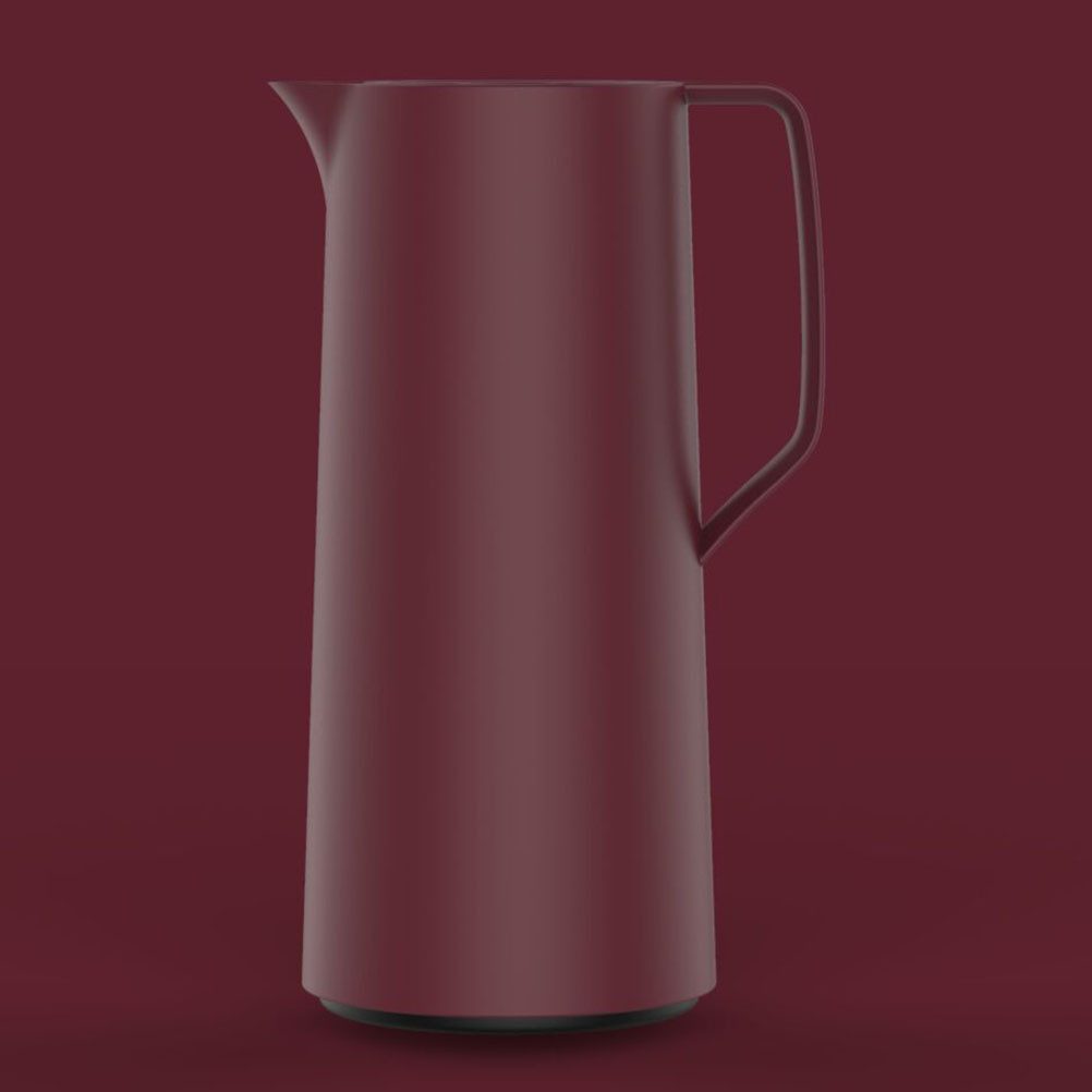 Emsa Isolierkanne Motiva in modernem Design, 100% auslaufsicher, Made in Germany, 1 l, (doppelwandiger Glasisolierkolben, bis zu 12h warm/24h kalt), Quick-Press-Deckel, Einhandbedienung, ergonomischer Schraubdeckel