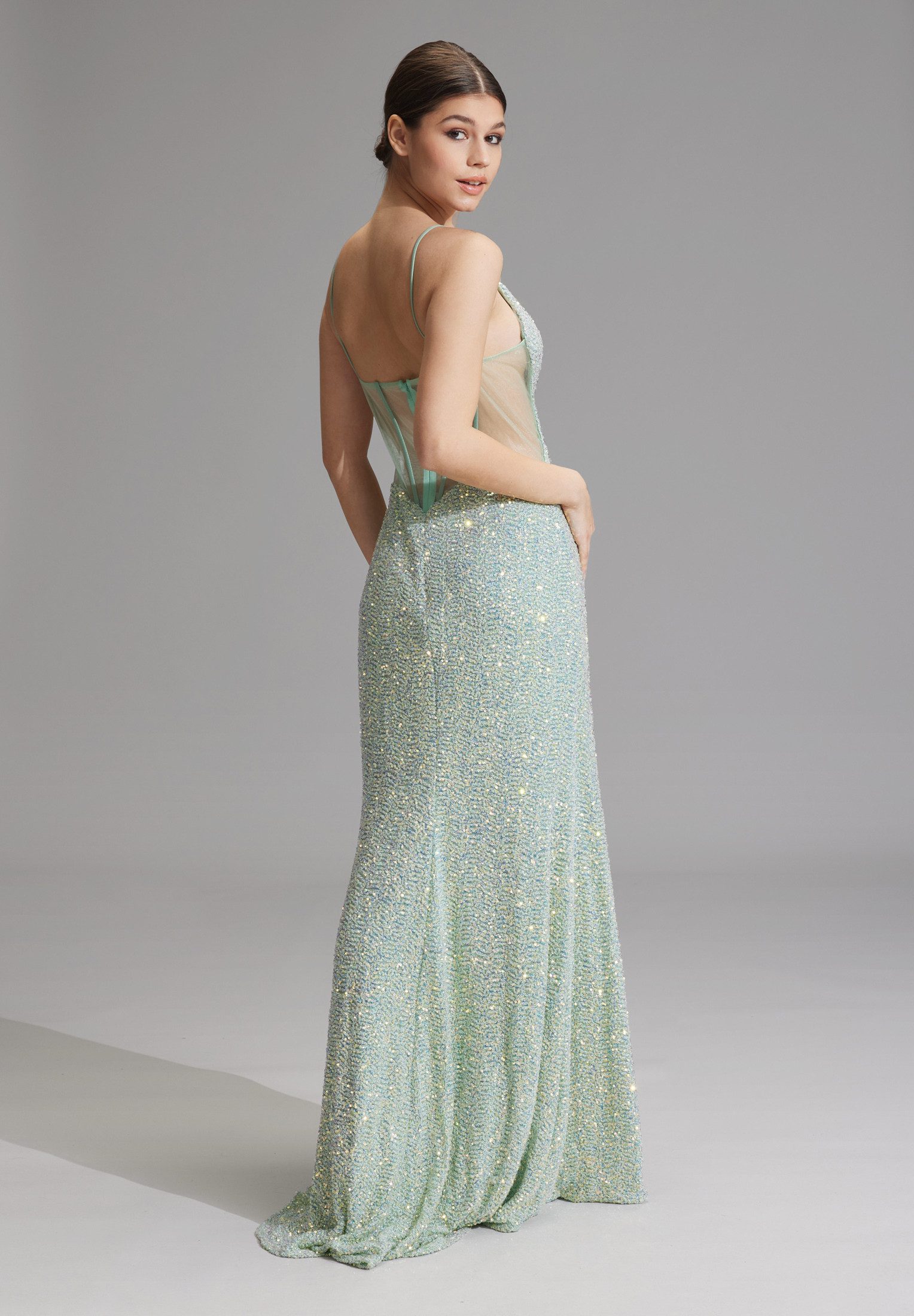 Hey Kyla Abendkleid - Slipdress mit transparenter Rückenpartie Figurbetonte Passform
