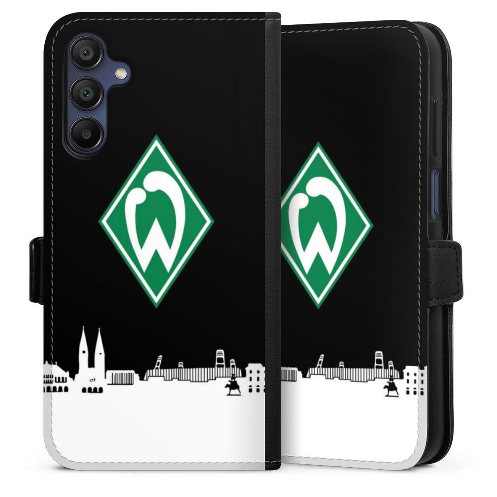 DeinDesign Handyhülle Offizielles Lizenzprodukt Skyline SV Werder Bremen WB Skyline, Samsung Galaxy A15 5G Hülle Handy Flip Case Wallet Cover