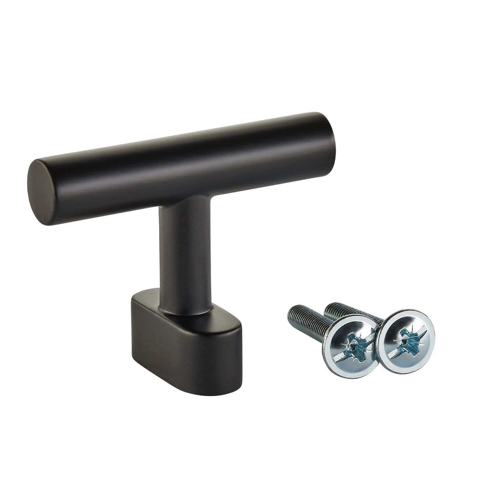 SO-TECH® Möbelgriff Möbelknopf T-BAR BA 16 mm, inkl. Schrauben (1-St), schwarz von SCHÜCO ALU COMPETENCE