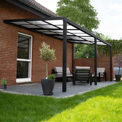 HOME DELUXE Terrassendach Terrassenüberdachung SOLIS DELUXE, BxT: 290.00x295.00 cm, (Komplettset), mit Schiebedach, inkl. Hohlstegkammerplatten, Überdach