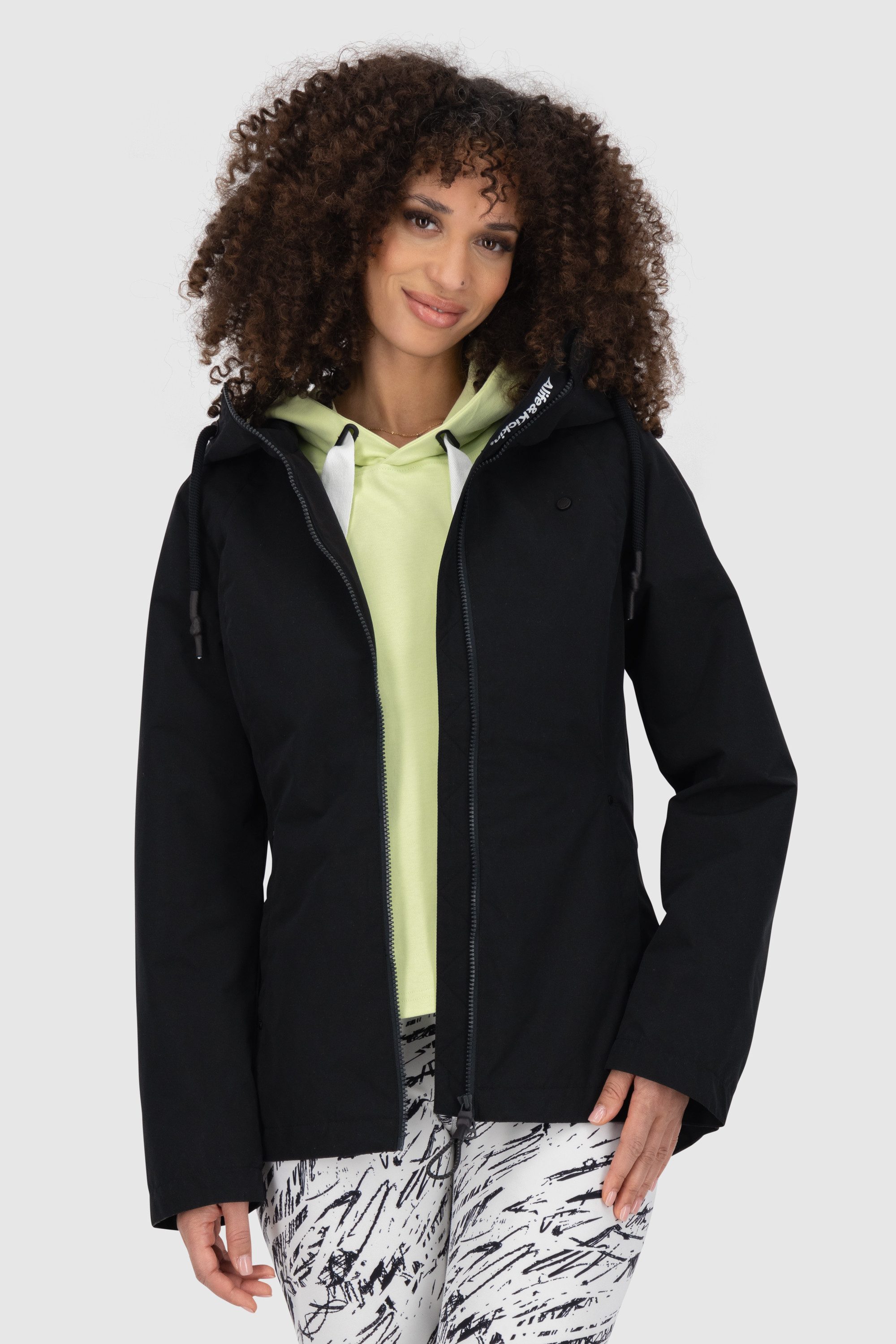 Alife & Kickin Outdoorjacke LilouAKA leichte, taillierte Übergangsjacke mit verstellbarer Kapuze