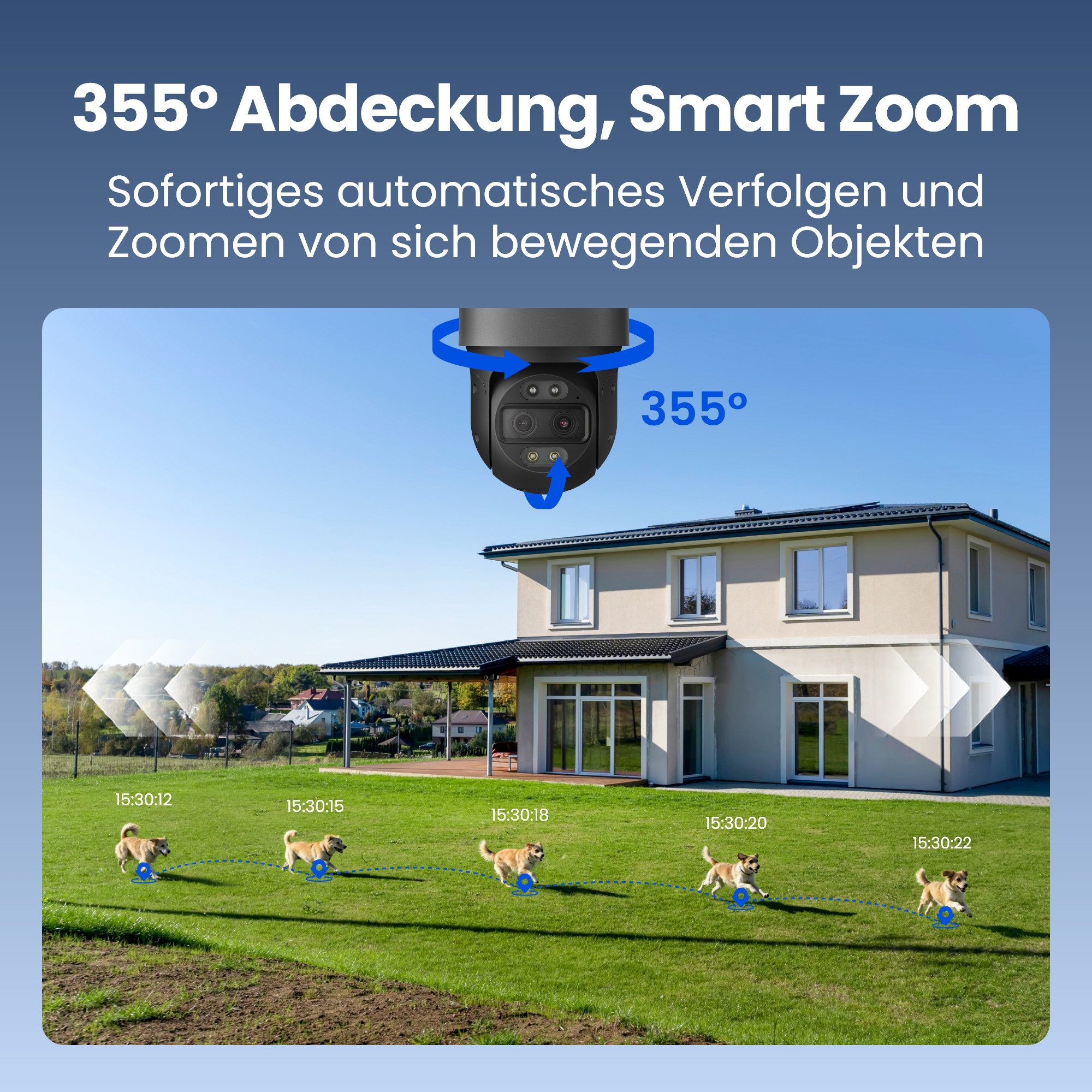 Reolink Überwachungskamera Trackmix PoE (Außenbereich, 2 Spotlights, 8MP,Smarte Bewegungserkennung,Dual-Objektiv,Farbige Nachtsicht) – Bild 3 von 5