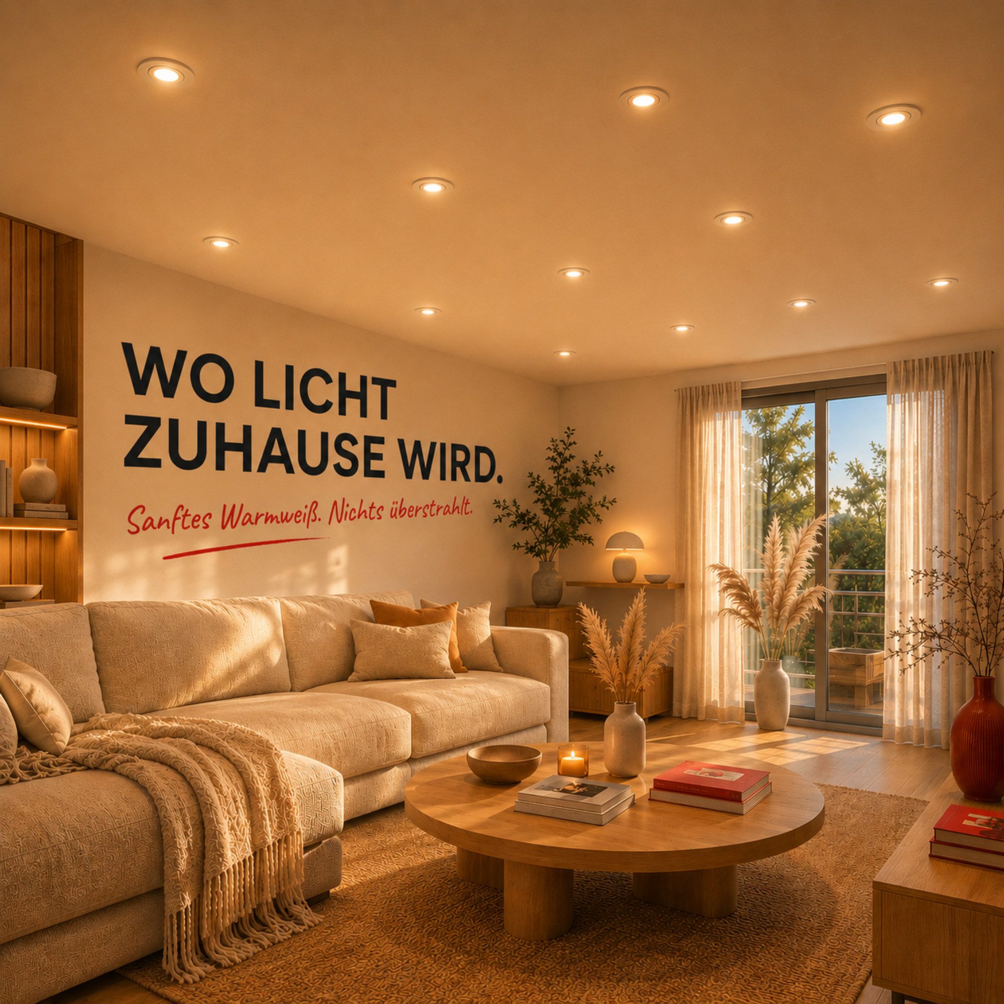 Maxkomfort LED Einbaustrahler 6/12er-Set Ultraflach & Schwenkbar, 3 Lichtfarben umschaltbar, LED fest integriert, (3000K/4000K/6500K), IP20 Deckenspots für Wohnzimmer, Küche & Flur - Ø82x25mm