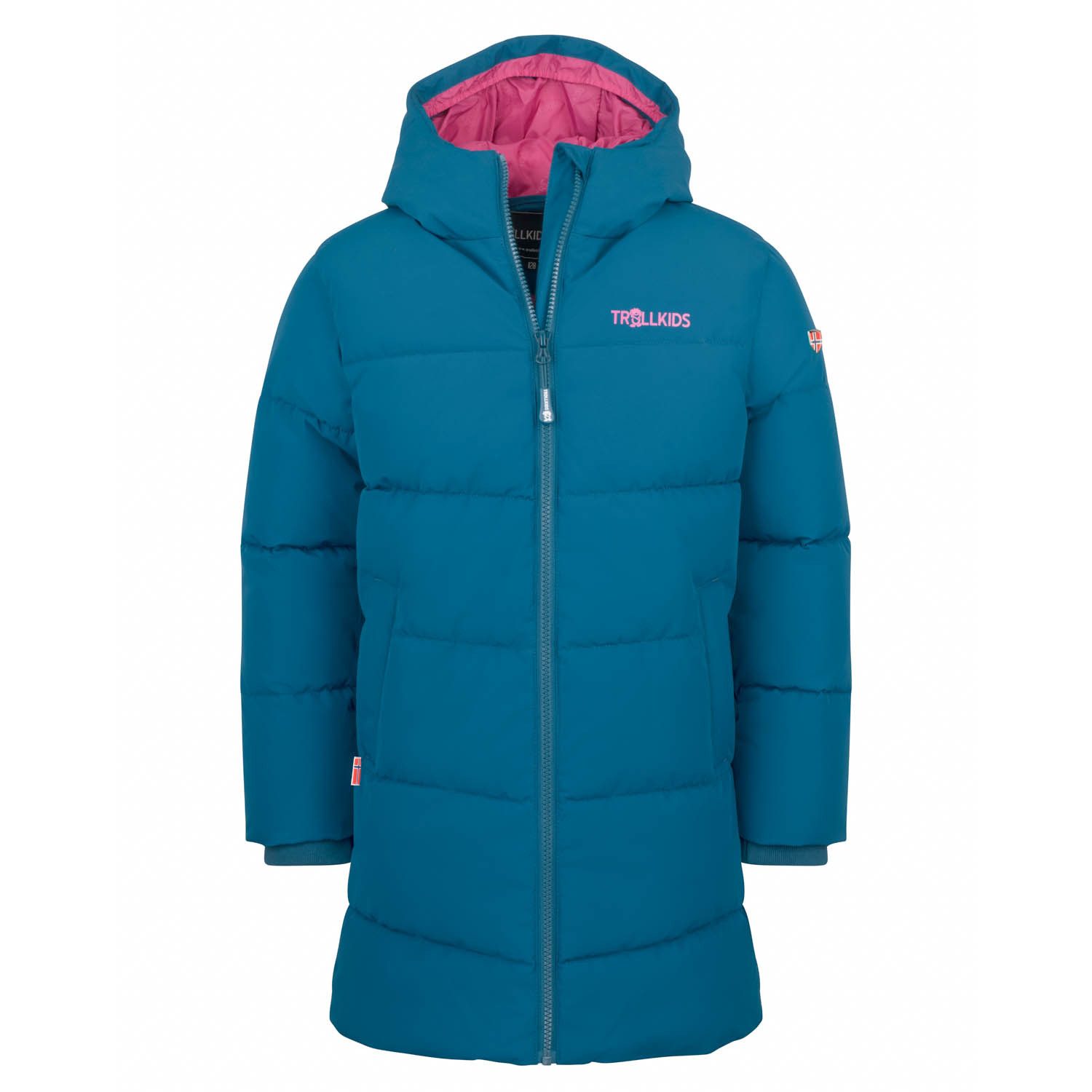 TROLLKIDS Wintermantel GIRLS AURLAND COAT XT mit fester Kapuze, warm wattiert, langer Schnitt