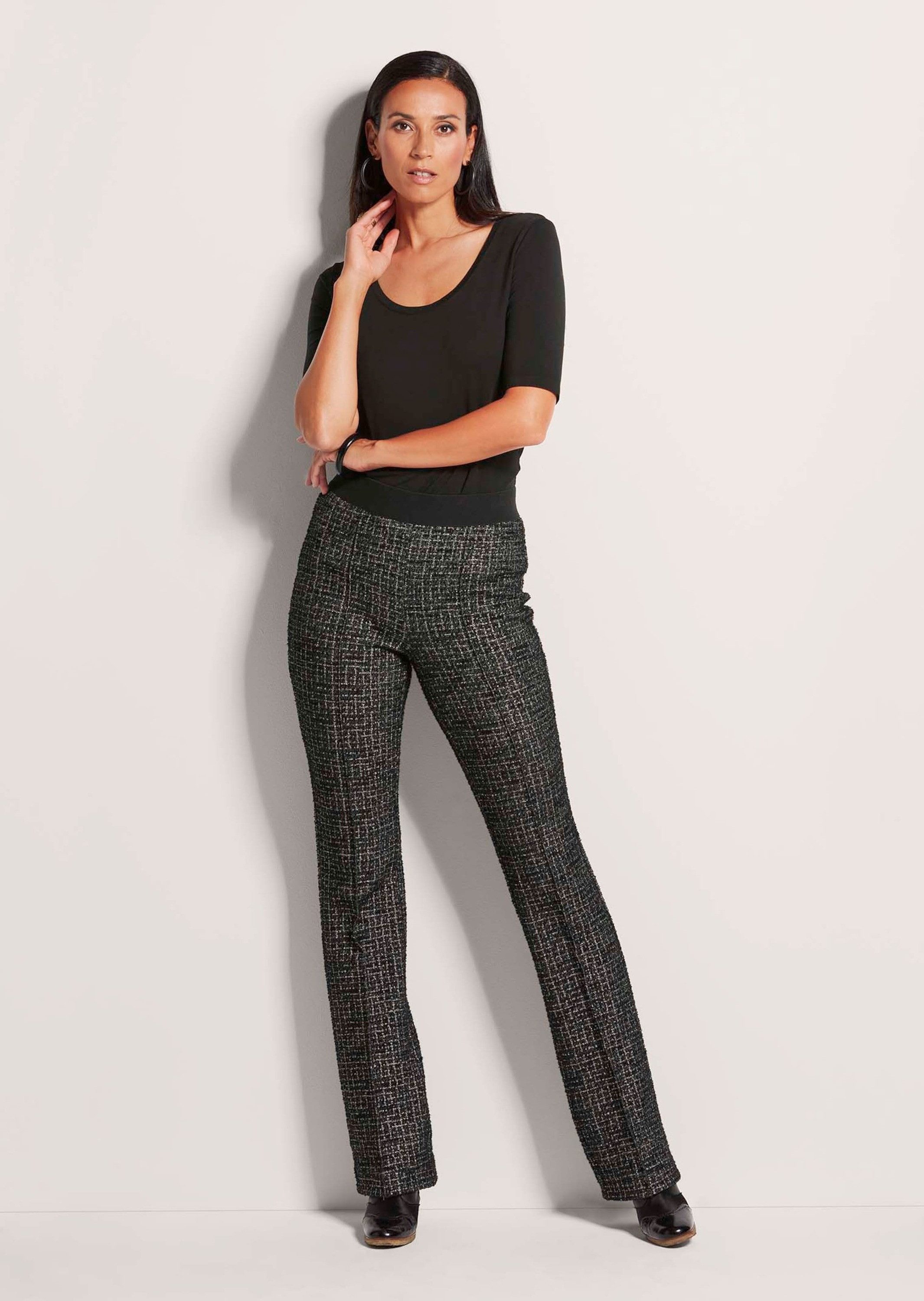 MADELEINE Stoffhose Baumwollhose mit elastischem Bund Stoffhose mit ausgest günstig online kaufen