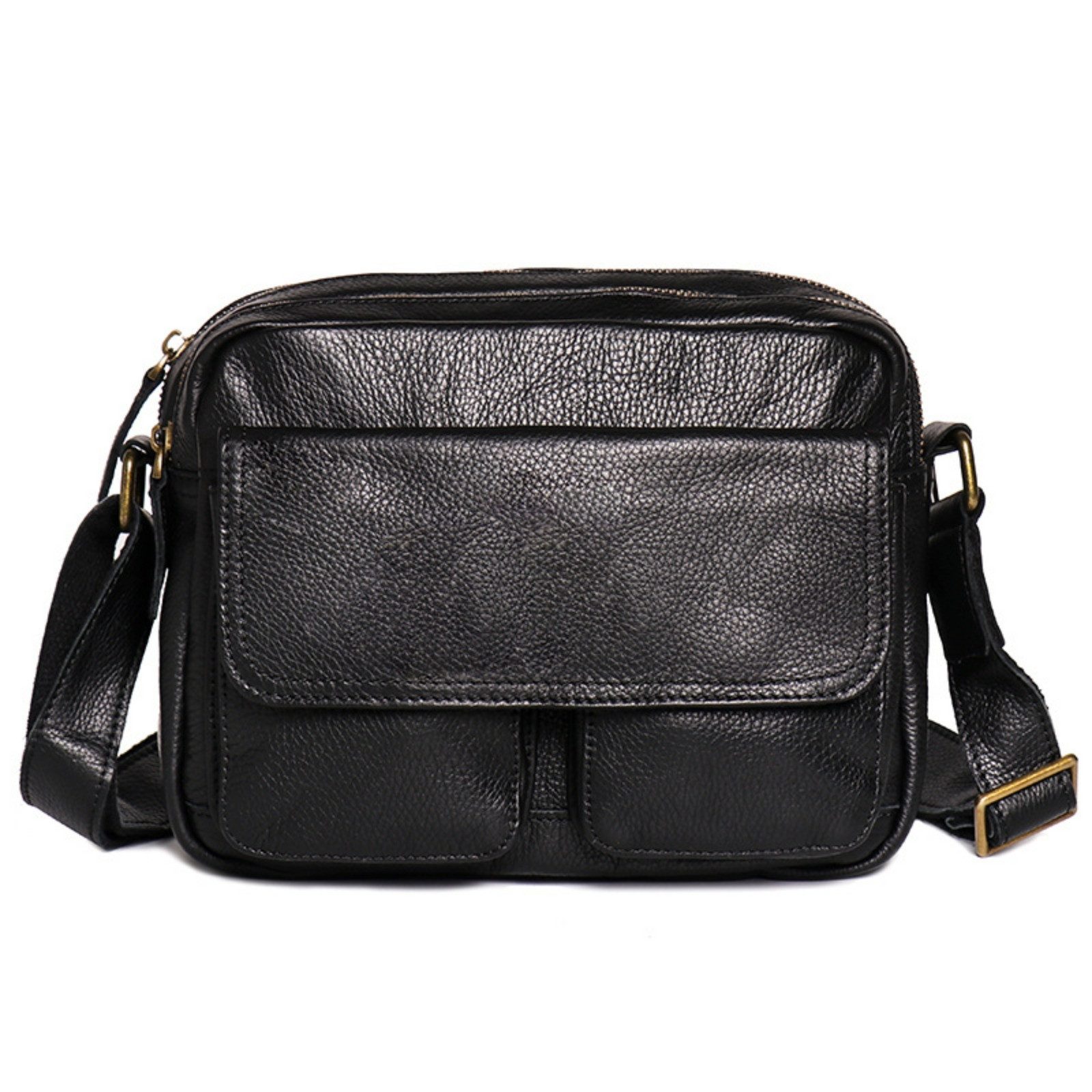YUBRO-STUDIO Umhängetasche Herren Leder Umhängetasche Retro Schultertasche aus Rindsleder