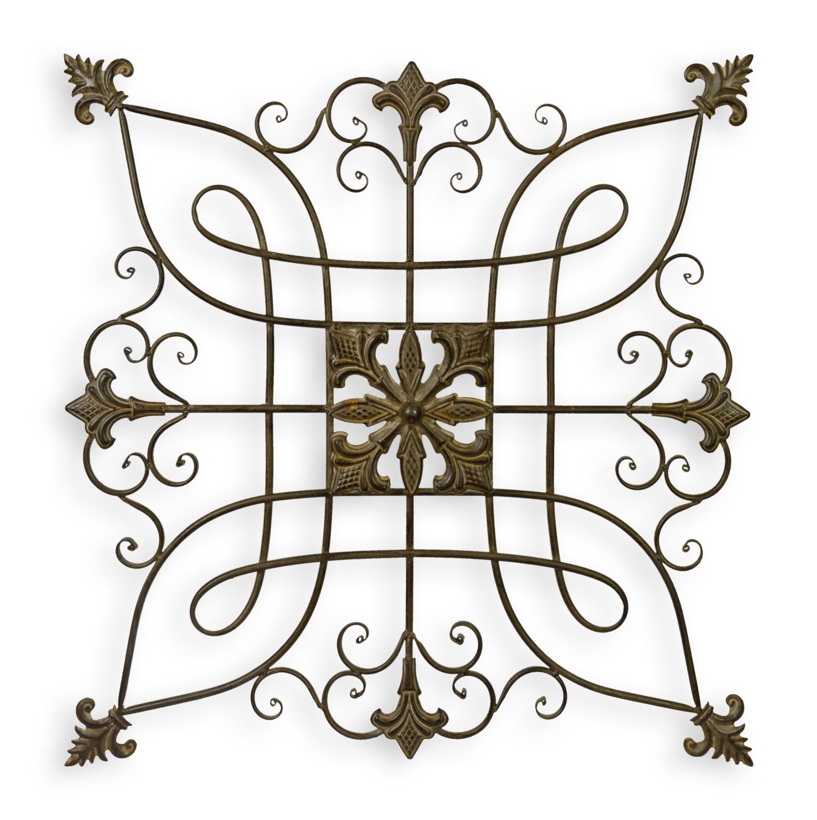 Aubaho Dekoobjekt Schmiedeeisen als Wandschmuck Replikat Retro Design Dekoration