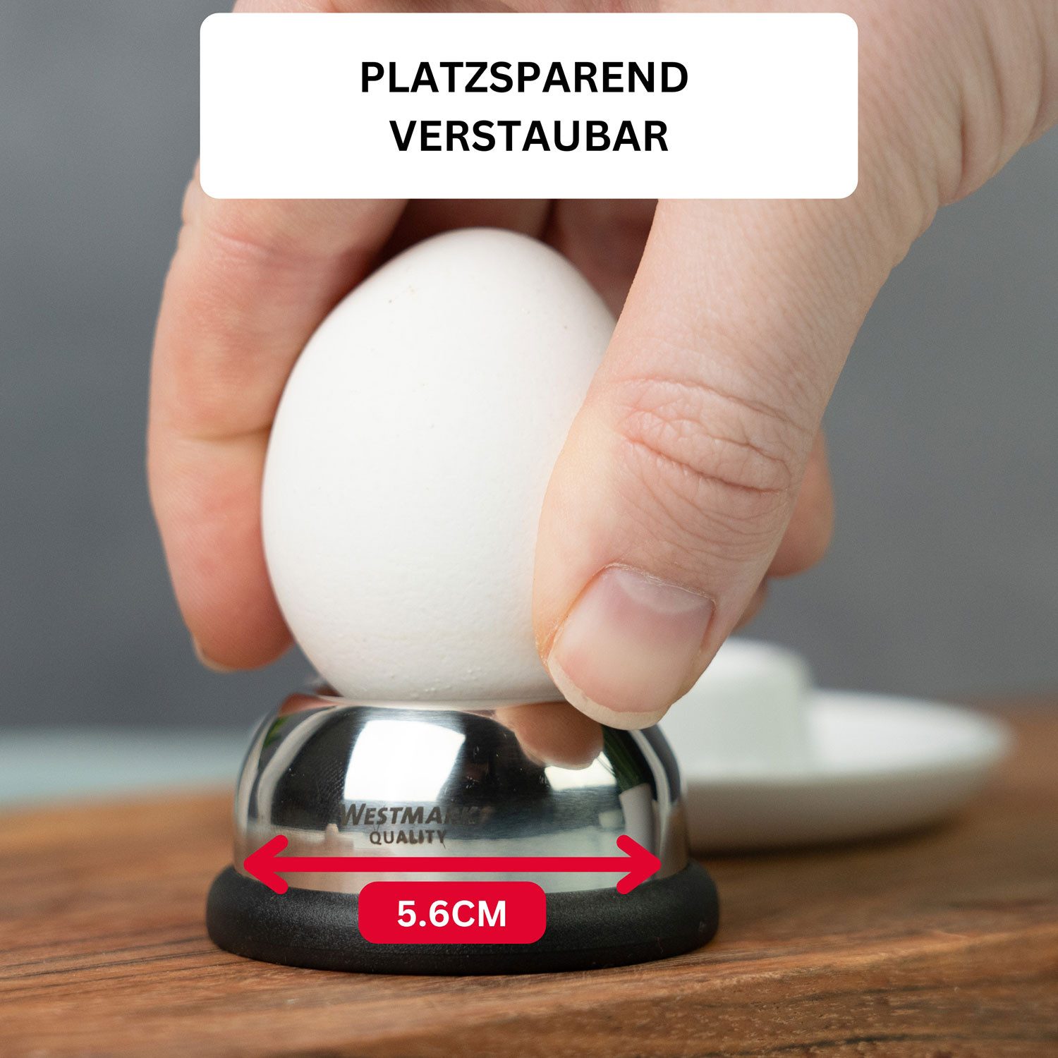 WESTMARK Eierpiekser Eidorn/Eierpieker, Rostfreier Edelstahl, Silber/Schwarz