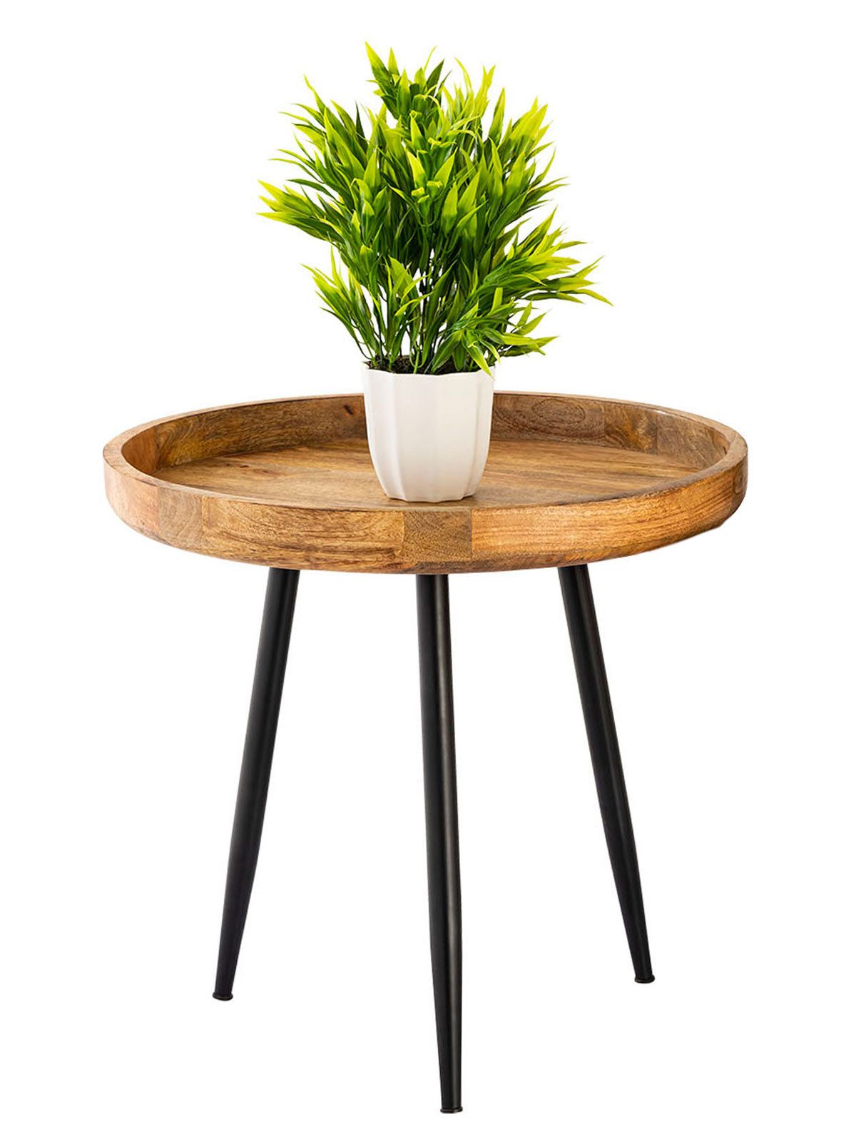 Amagohome Couchtisch Beistelltisch Holz rund Couchtisch günstig online kaufen