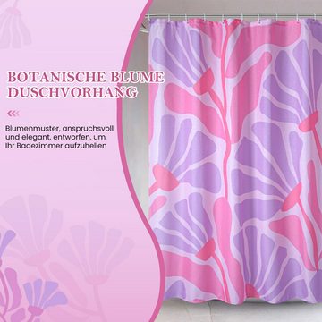 Daisred Duschvorhang Blätter Pflanzen für Badezimmer Wasserdichter Polyester 72*72inch Breite 183 cm