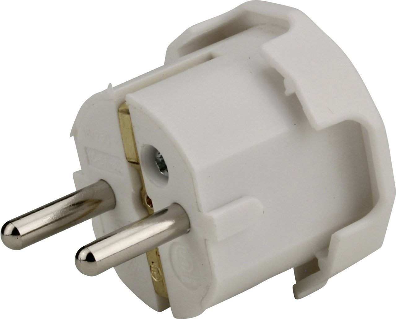 Schutzkontakt-Stecker weiß, seitliche Steckernetzteil