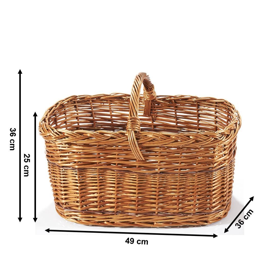 Kobolo Einkaufskorb Weidenkorb Autokorb Korb aus Weide handgeflochten, 20 l günstig online kaufen