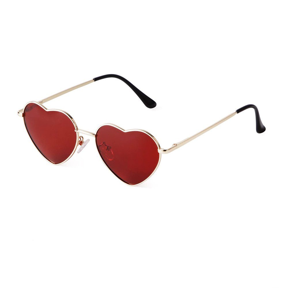 BEARSU Sonnenbrille »Vintage Polarisierte Herzform Sonnenbrille, Hippie  Gläser Brille Herz Geformt Sonnenbrille, Ultra-Leicht Metallrahme  Federscharnier für Valentinstag« online kaufen | OTTO