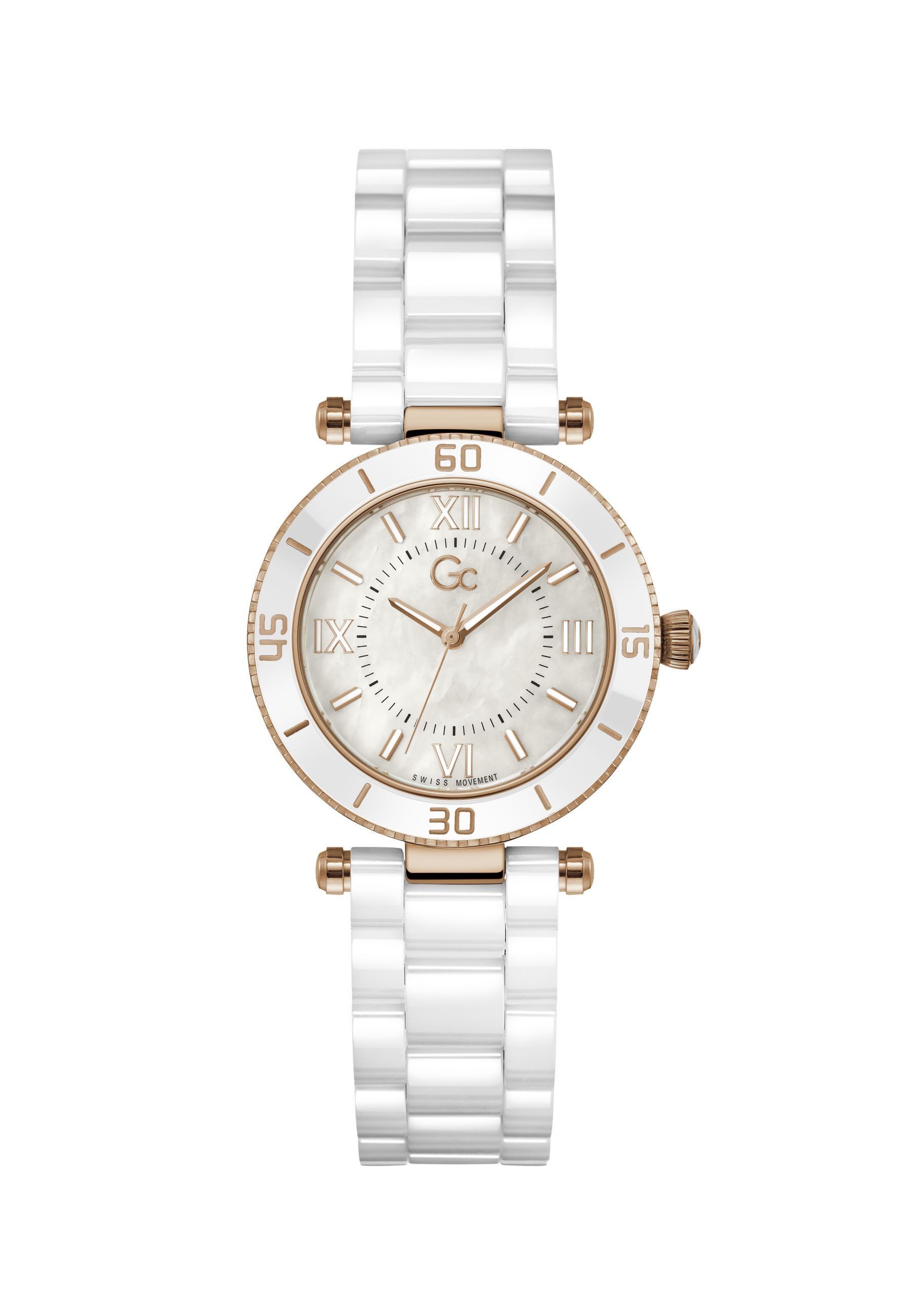 Guess Collection Quarzuhr Gc Muse Ceramic, (1-tlg), Quarz-Analoguhr