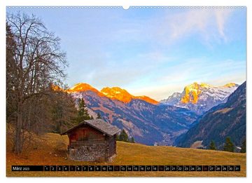 CALVENDO Wandkalender Berge im Berner Oberland (Premium, hochwertiger DIN A2 Wandkalender 2023, Kunstdruck in Hochglanz)