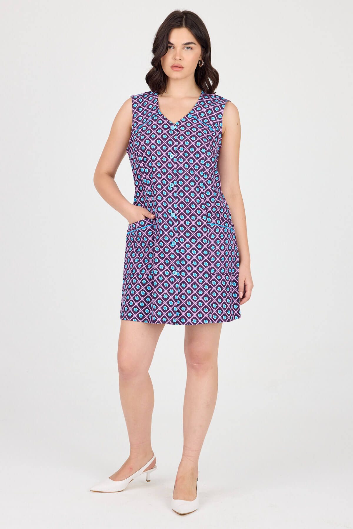 Phistan Tunikakleid Kurzer Kasack aus Baumwolle günstig online kaufen