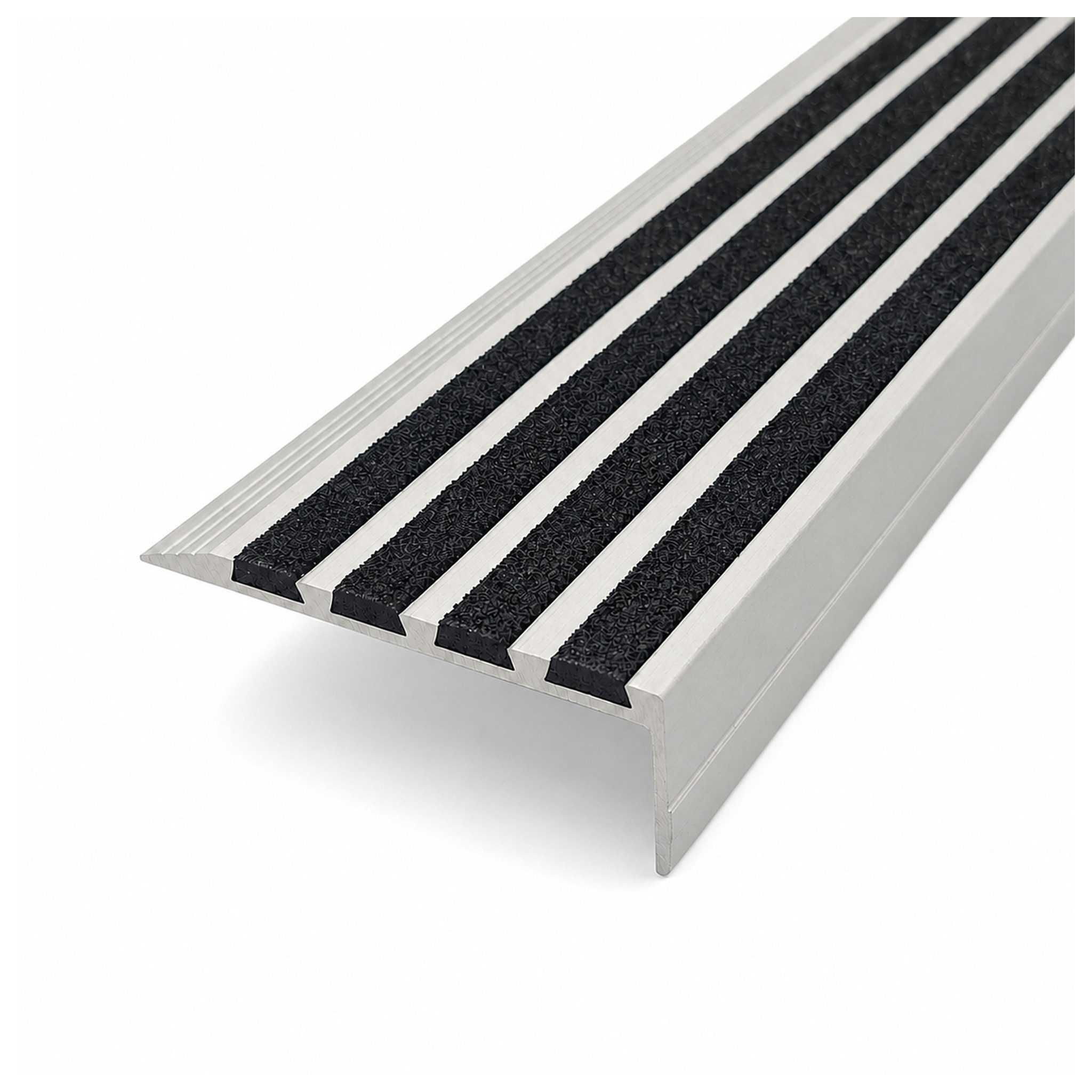 Floordirekt Treppenkantenprofil Solid Anti-Rutsch-Profil mit Aluminiumoxid-Einlage, Vorgebohrt, Abriebfest