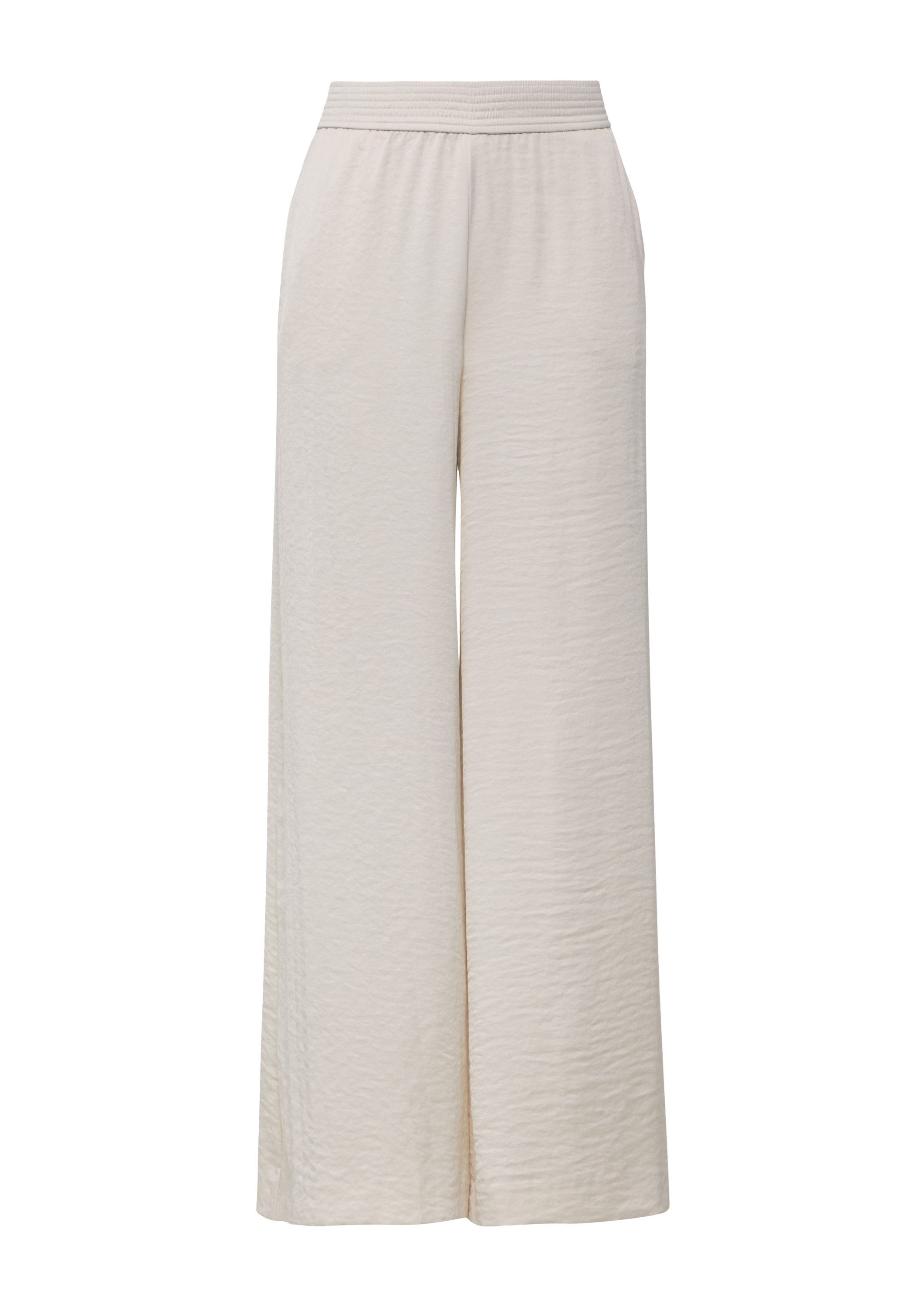 comma Chinos Hose Palazzo-Hose aus Satin im Relaxed Fit