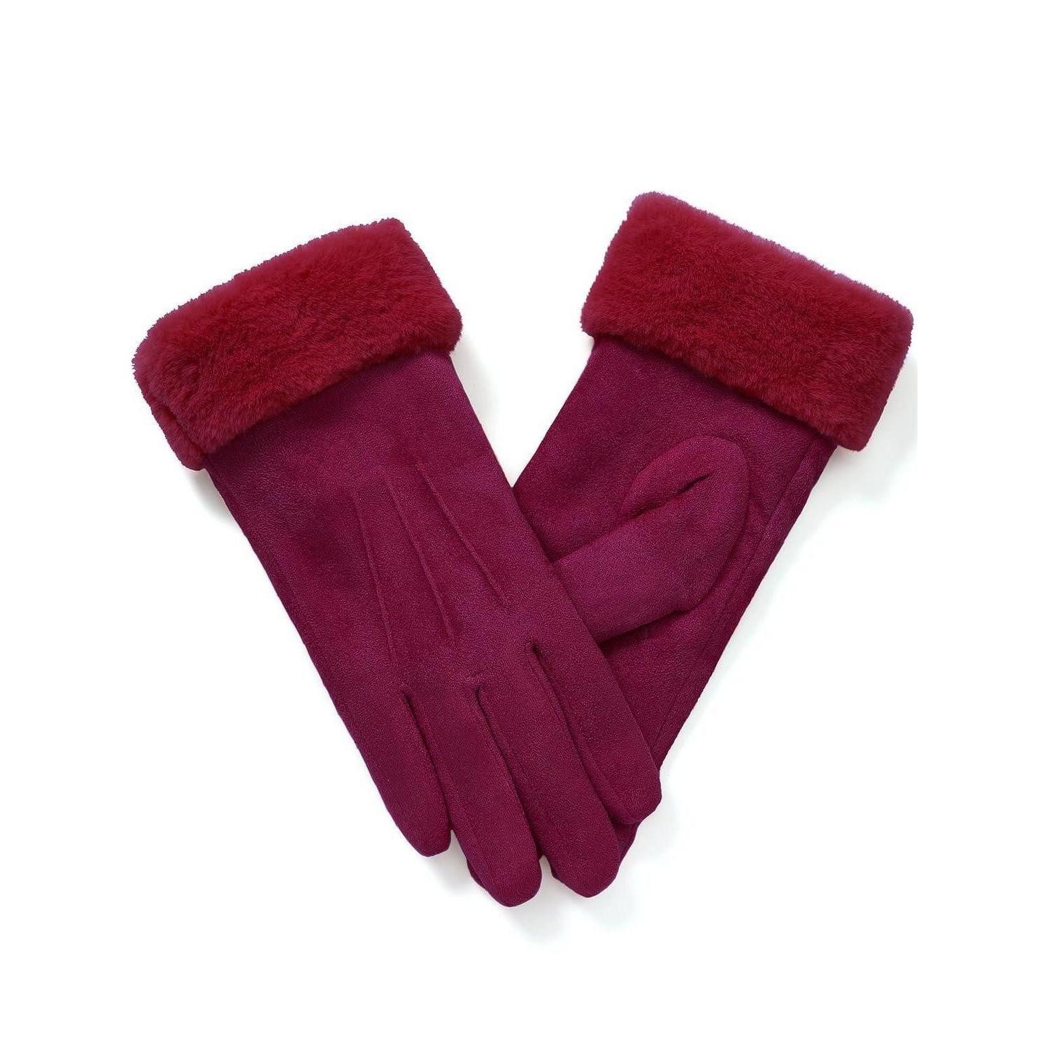 LuxusKollektion Winter-Arbeitshandschuhe Handschuhe Damen Winter Warm Gefüttert XL Fuchsia (1-St)