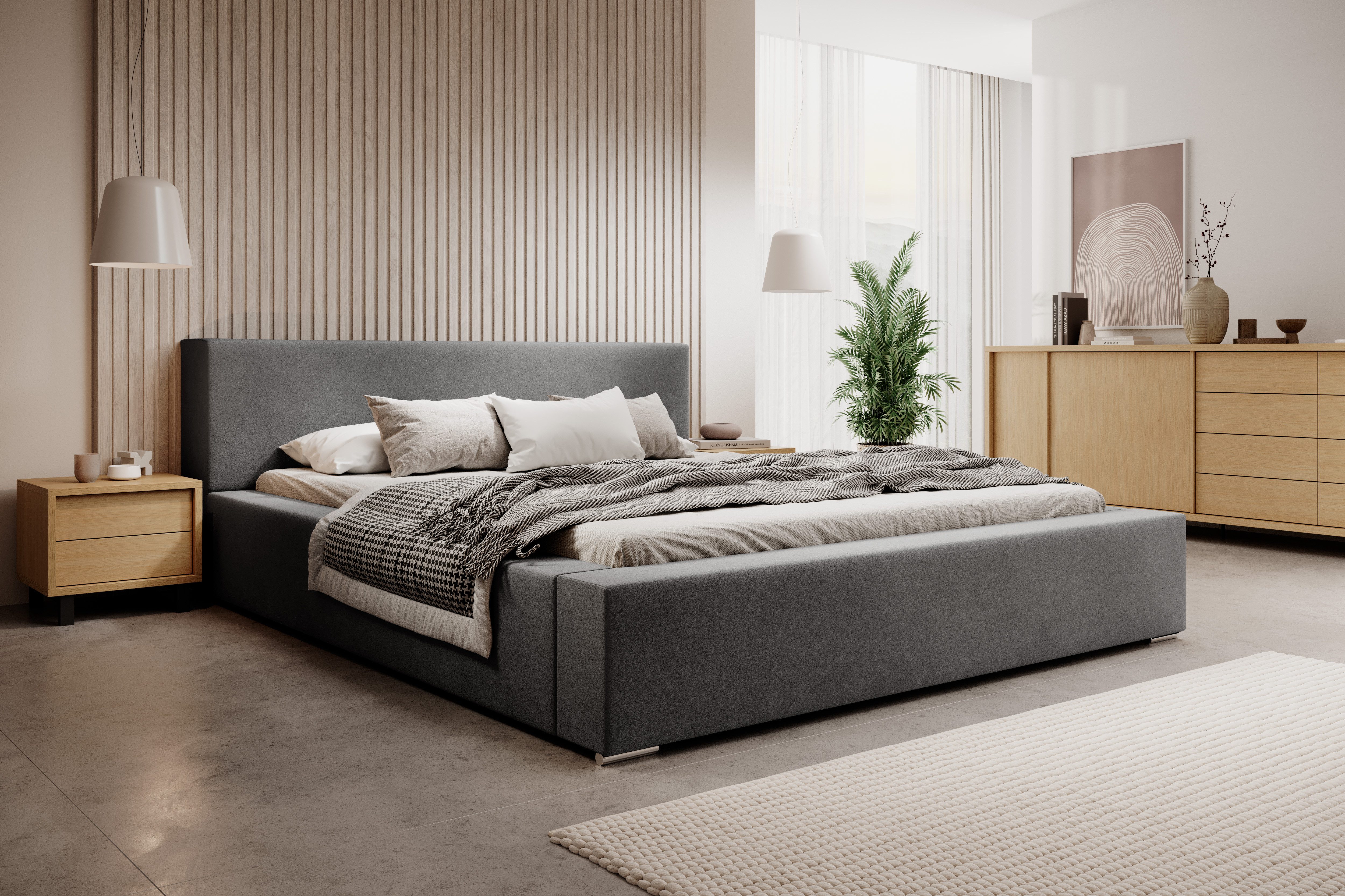 yourhouse24 Polsterbett Verona Doppelbett Bettgestell Lattenrost mit Bettkasten