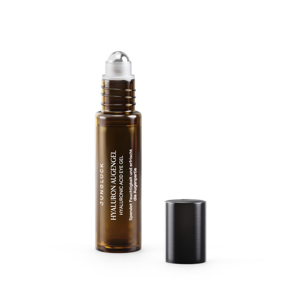 JUNGLÜCK Augencreme Hyaluron Augengel - Roll On, Well Aging, 1-tlg., Spendet Feuchtigkeit und erfrischt die Augenpartie
