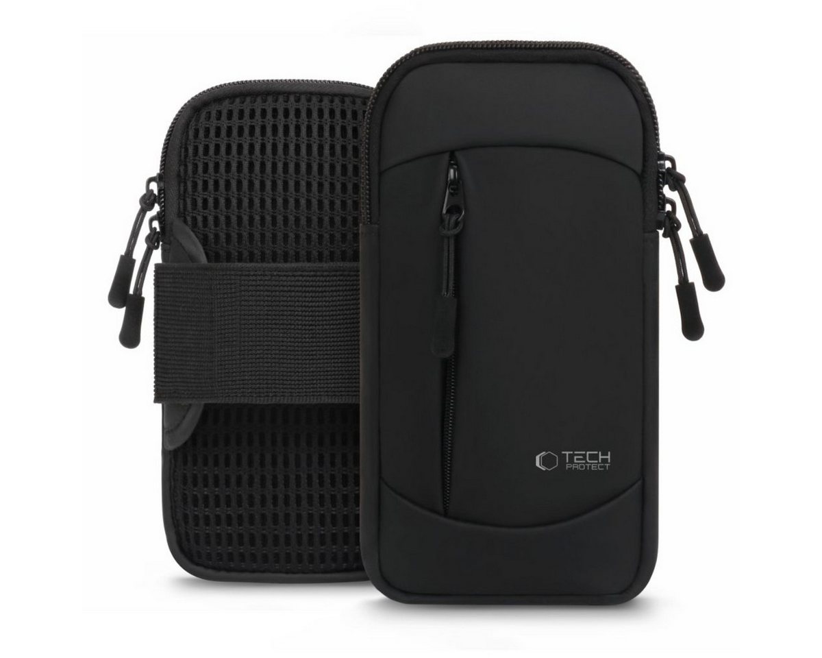 TECH PROTECT Armband M6 (Einzelartikel), Wasserabweisendes Sportarmband mit drei Taschen