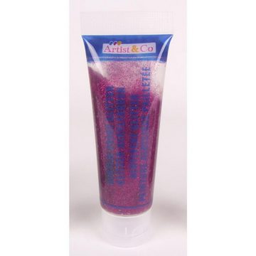 EDCO Vollton- und Abtönfarbe 24x Glitzer Acrylfarben 75ml Tuben Buntlack Leinwand Malerei Künstler