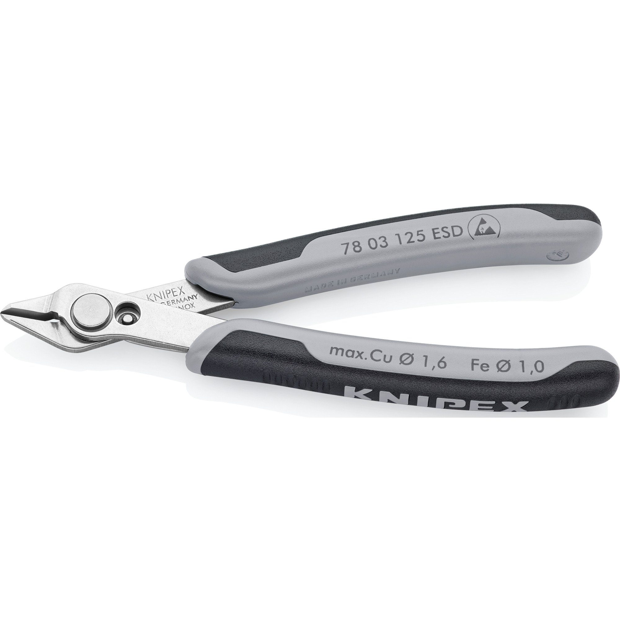 Knipex Elektro-Installationszange KNIPEX Electronic Super Knips ESD, 78 03 125 ESD