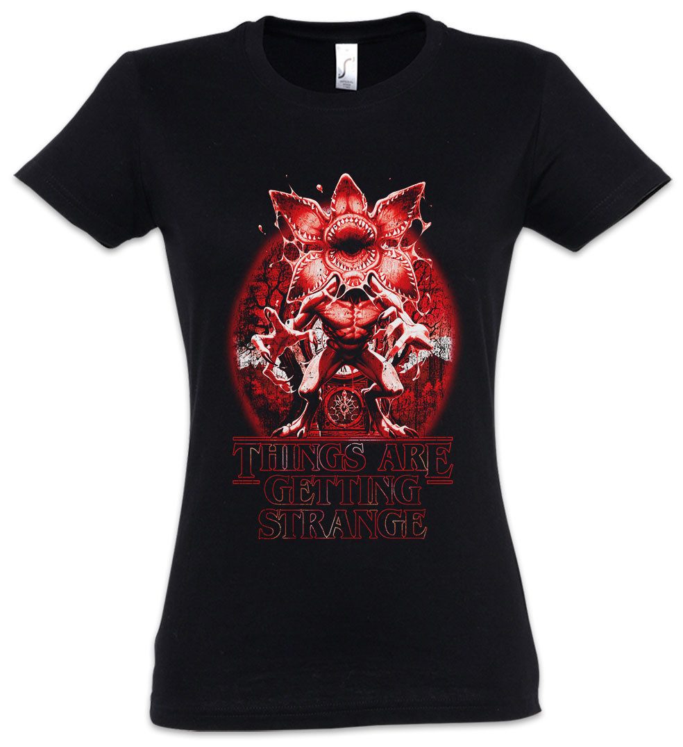 Urban Backwoods Print-Shirt Things Are Getting Strange Damen T-Shirt Eleven 80s Eighties Stranger (1-tlg) Horror Joyce Jane Kids