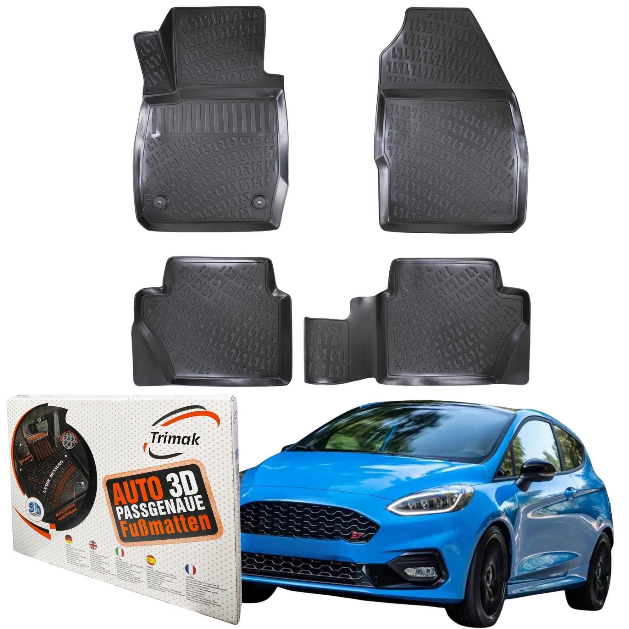 Passform-Fußmatten Oder Kofferraumwanne Oder Set für Ford Fiesta