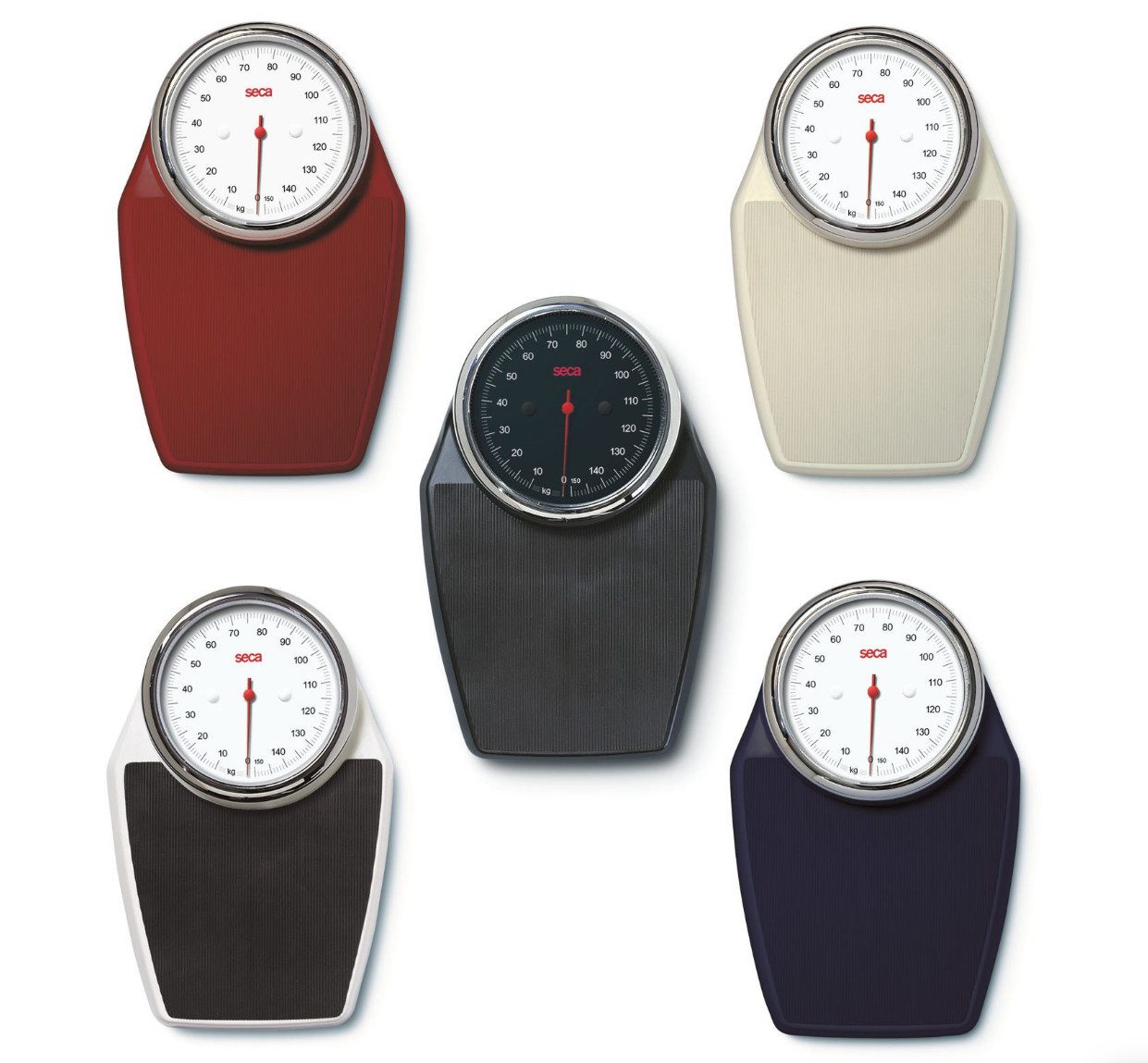 KORONA Personenwaage mechanische Flachwaage seca colorata 760, analoge Waage mit Zeiger, 1-tlg., Nullstelleinrichtung, Kompakte Maße