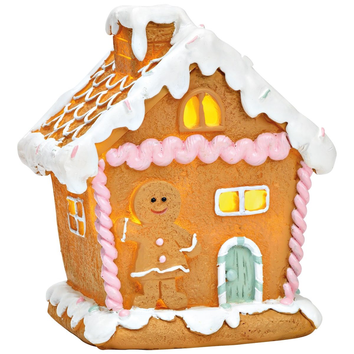matches21 HOME & HOBBY Dekofigur Süßes LED Lebkuchenhaus Stil aus Polyresin günstig online kaufen
