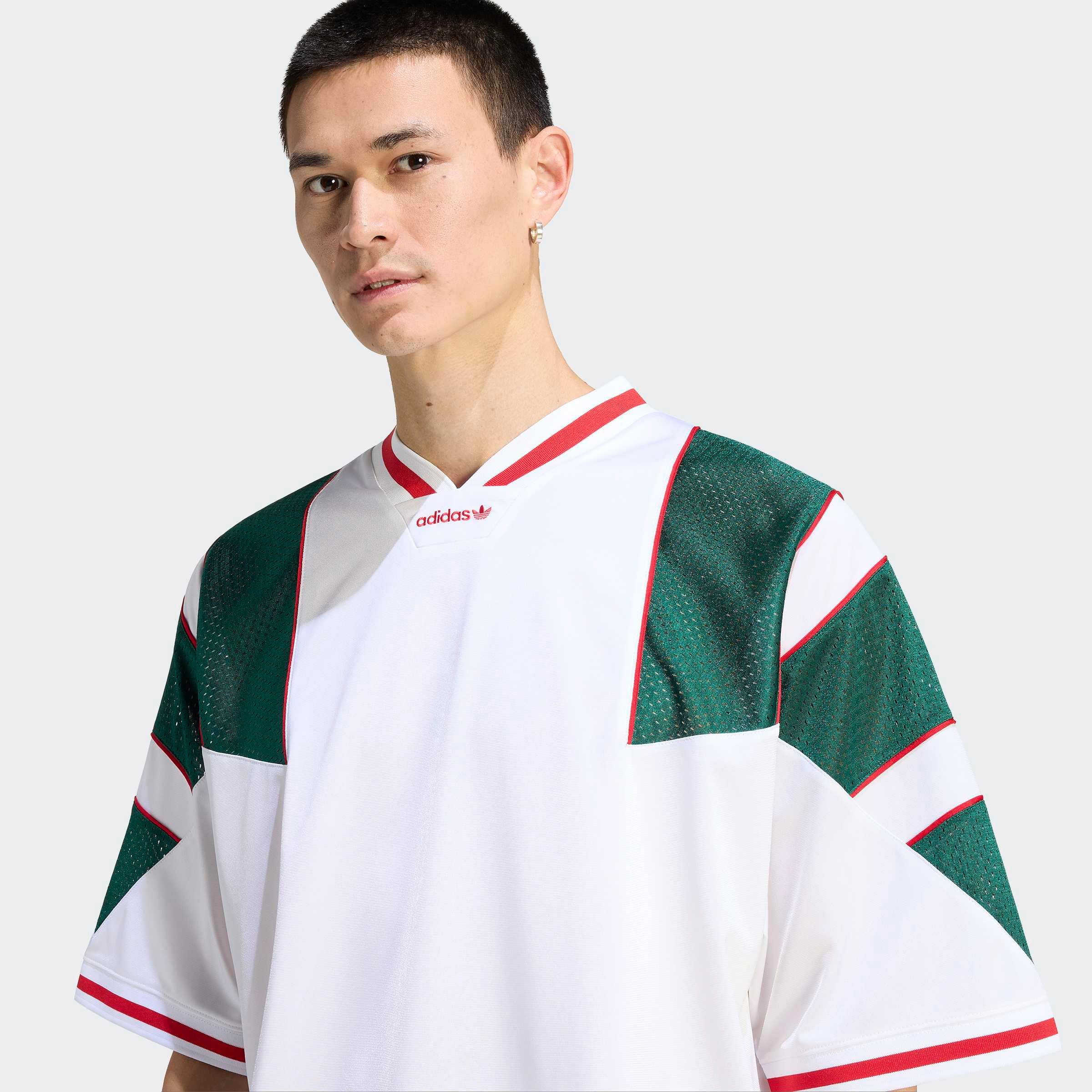 adidas Originals T-Shirt JSY für Erwachsene, mit V-Ausschnitt, ohne Verschluss, aus Polyester
