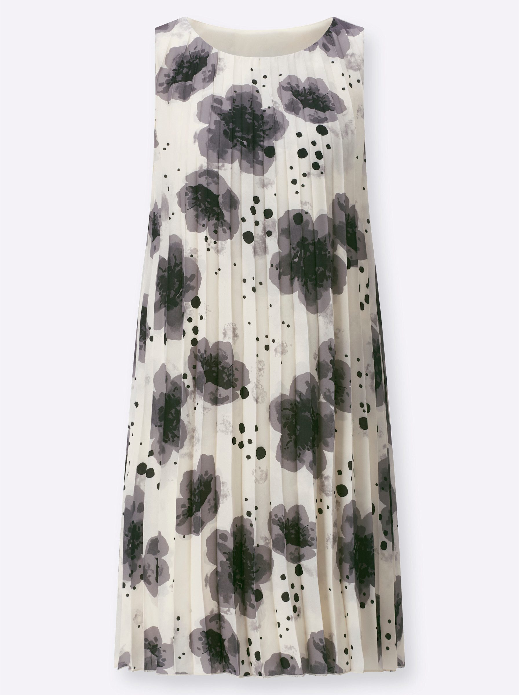 Etuikleid Plisseekleid Ärmellos