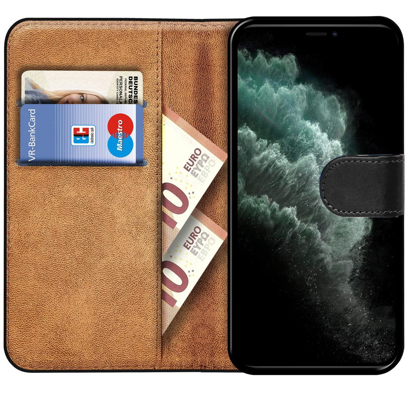 CoolGadget Handyhülle Wallet Klapp Tasche Book Case für Apple iPhone 11 Pro Max 6,5 Zoll, Hülle Klapphülle Flip Cover Etui Schutzhülle