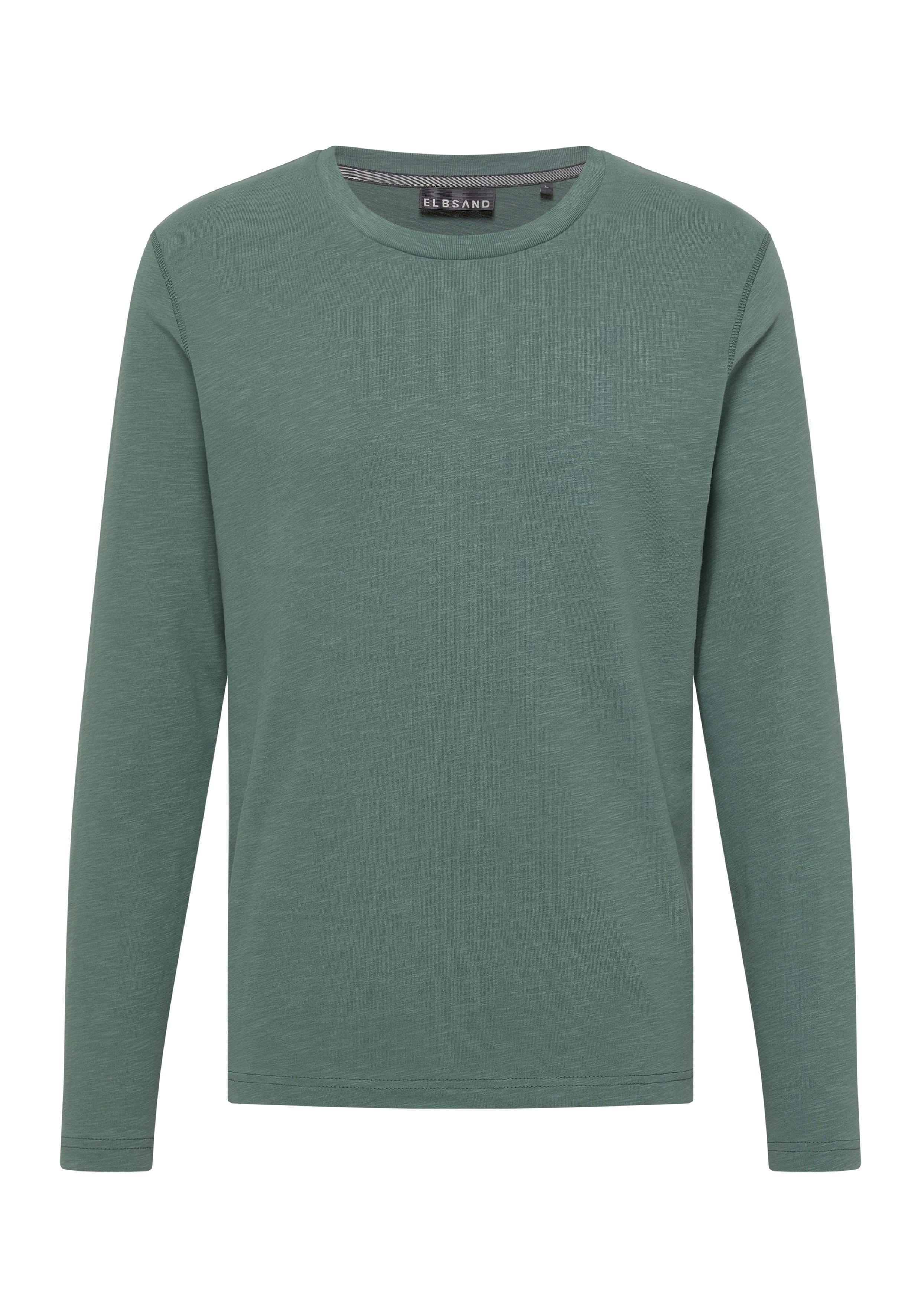 Elbsand Langarmshirt Albin Herren Gerippter Rundhalsausschnitt, günstig online kaufen